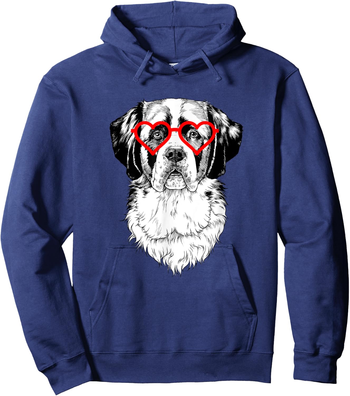 Saint Bernard Valentines Day Dog mom Dog Lover Hoodie - Hoodie | Navy