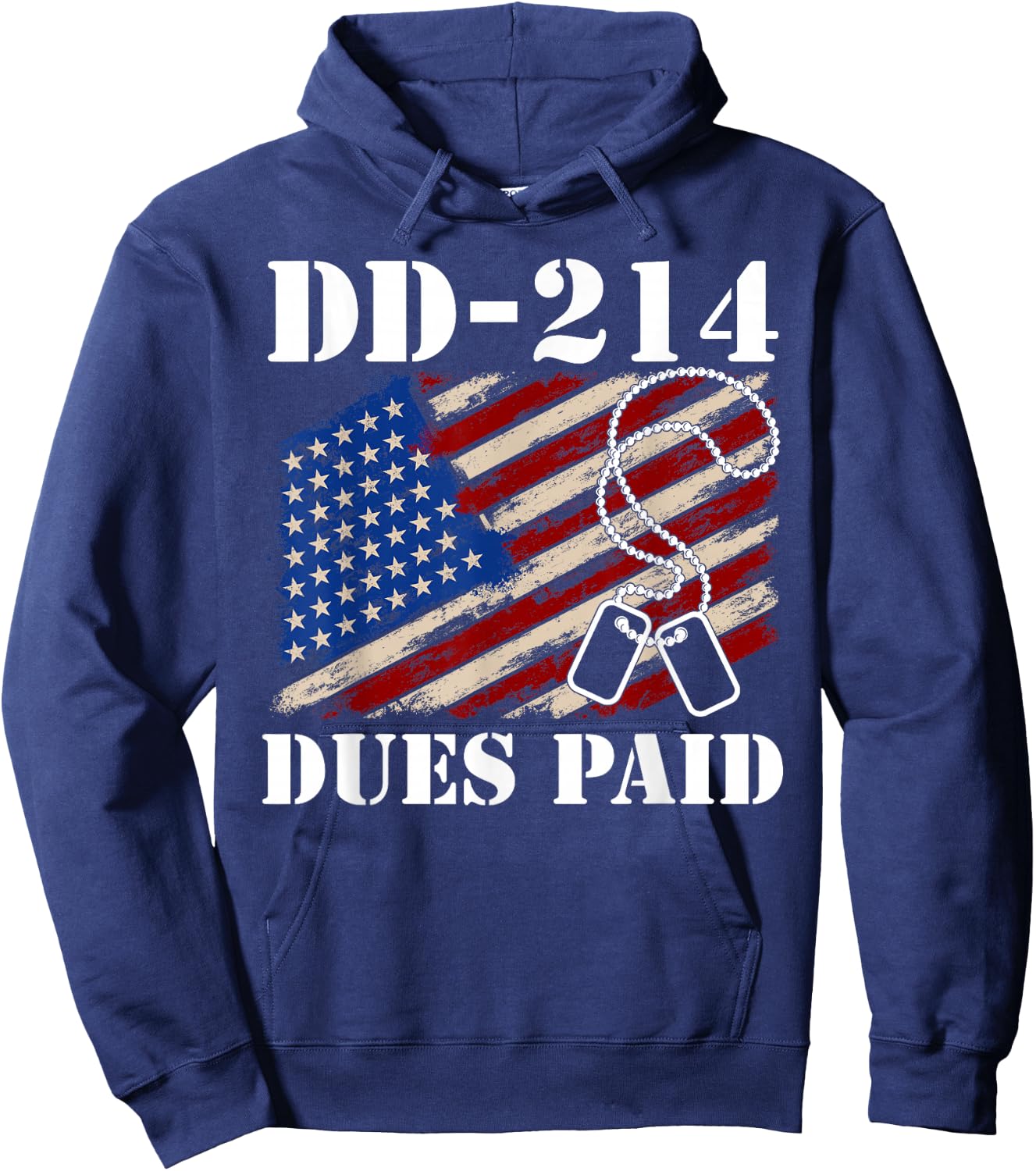 DD-214 Dues Paid Veteran Hoodie - Hoodie | Navy
