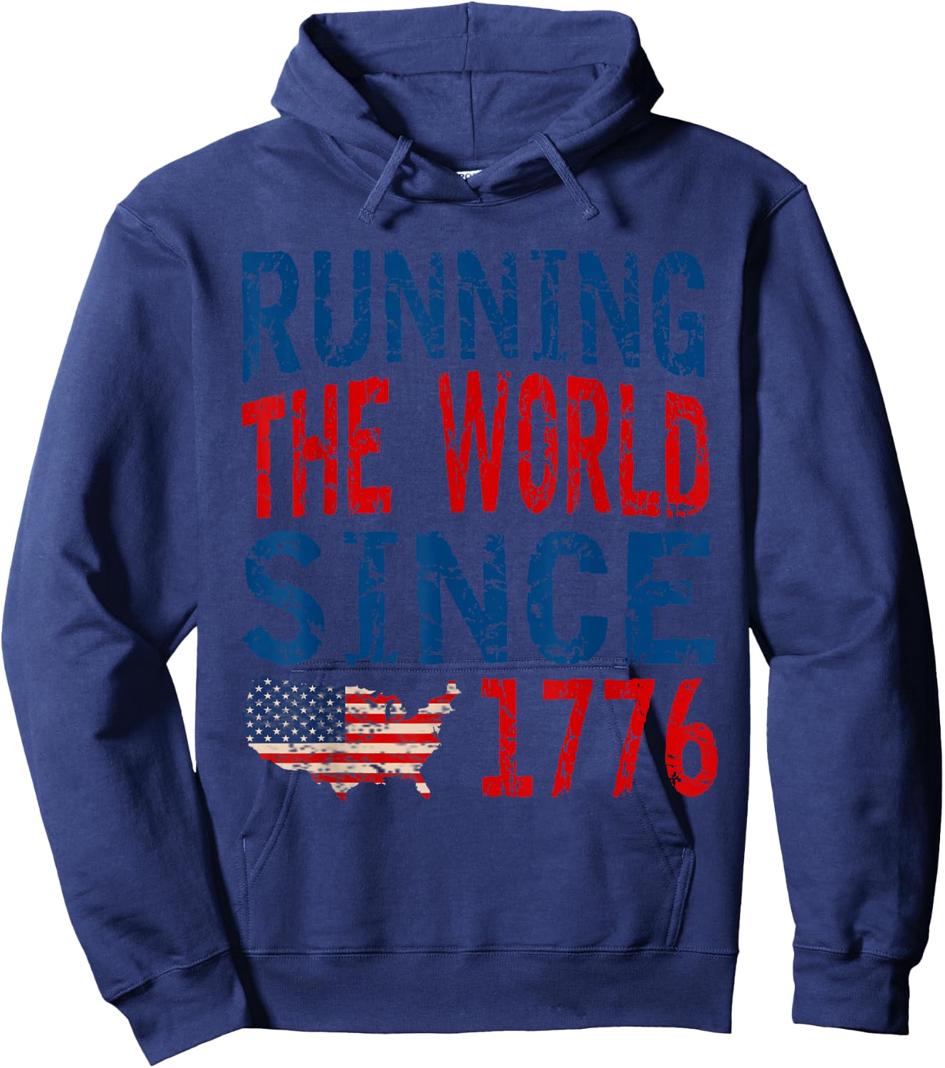 Running The World Since 1776 Vintage Hoodie - Hoodie | Navy