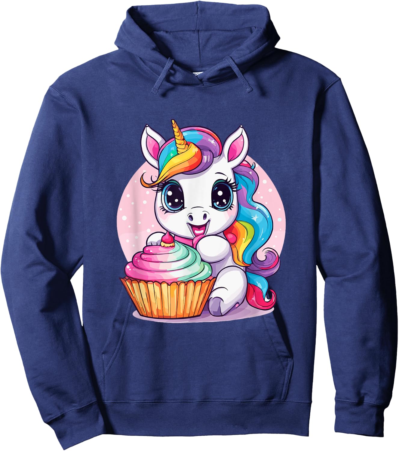 Unicorn Cupcake Sweet Dessert Delicious Baker Hoodie - Hoodie | Navy