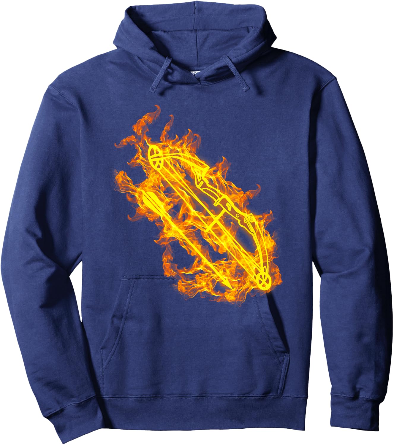 Fire Archery Bow And Arrow Flaming Archer Hoodie - Hoodie | Navy