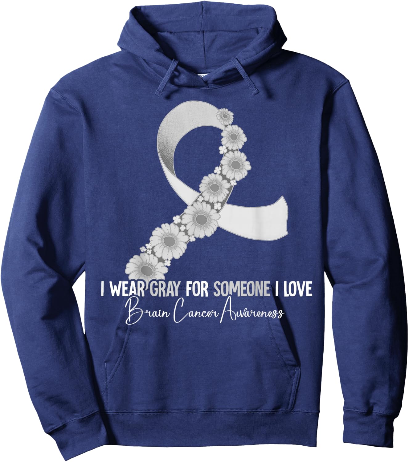 Brain Cancer Awareness Hoodie - Hoodie | Navy