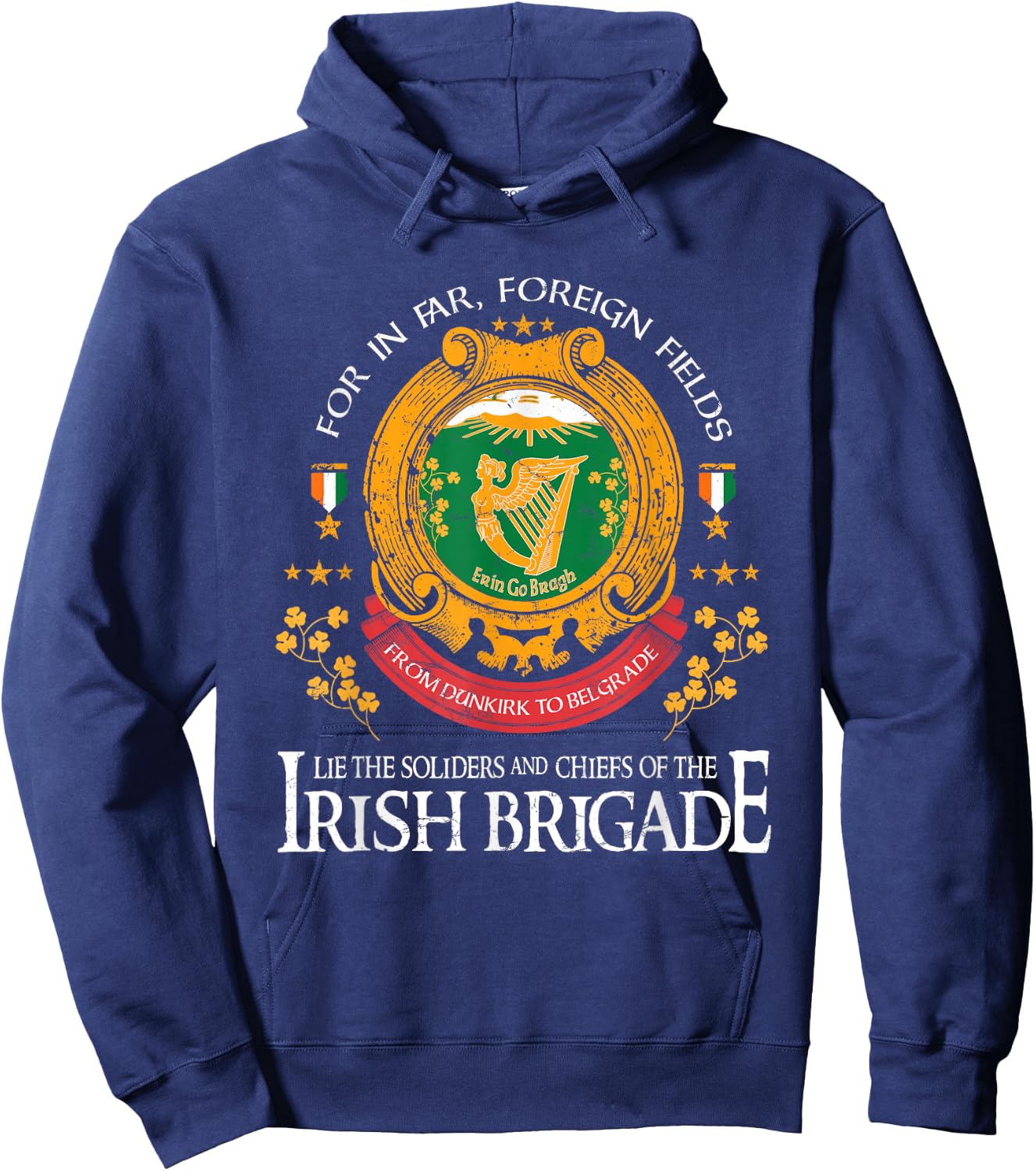 Vintage Irish Brigade Hoodie - Hoodie | Navy