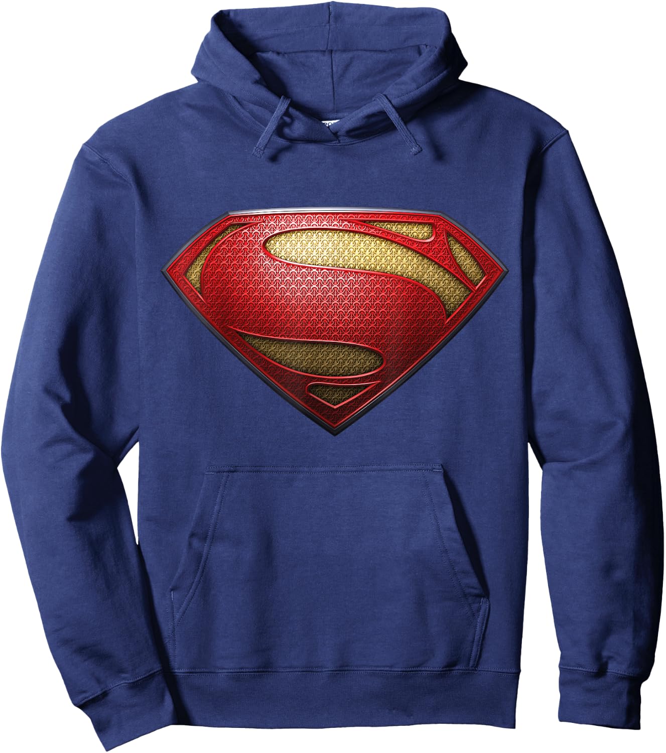 DC Man Of Steel Logo Texturedd Hoodie - Hoodie | Navy
