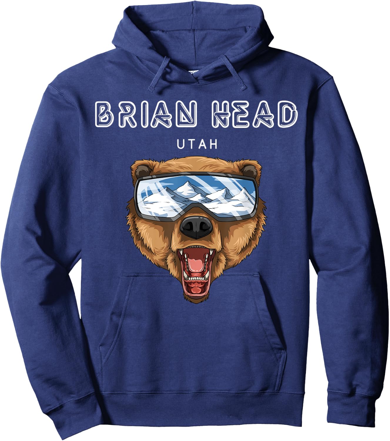 Brian Head Utah - USA Grizzly Ski Gift Hoodie - Hoodie | Navy