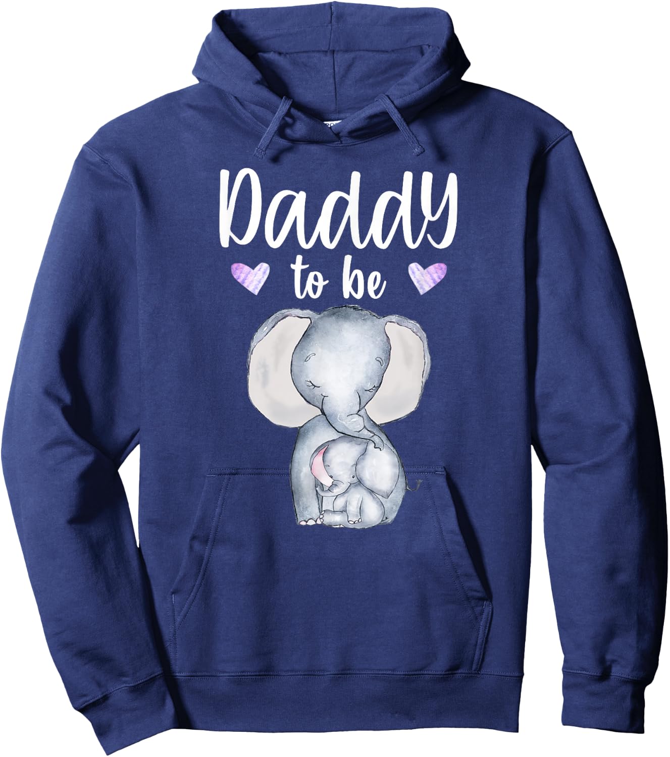 Daddy To Be Elephant Baby Shower Future Daddy Hoodie - Hoodie | Navy