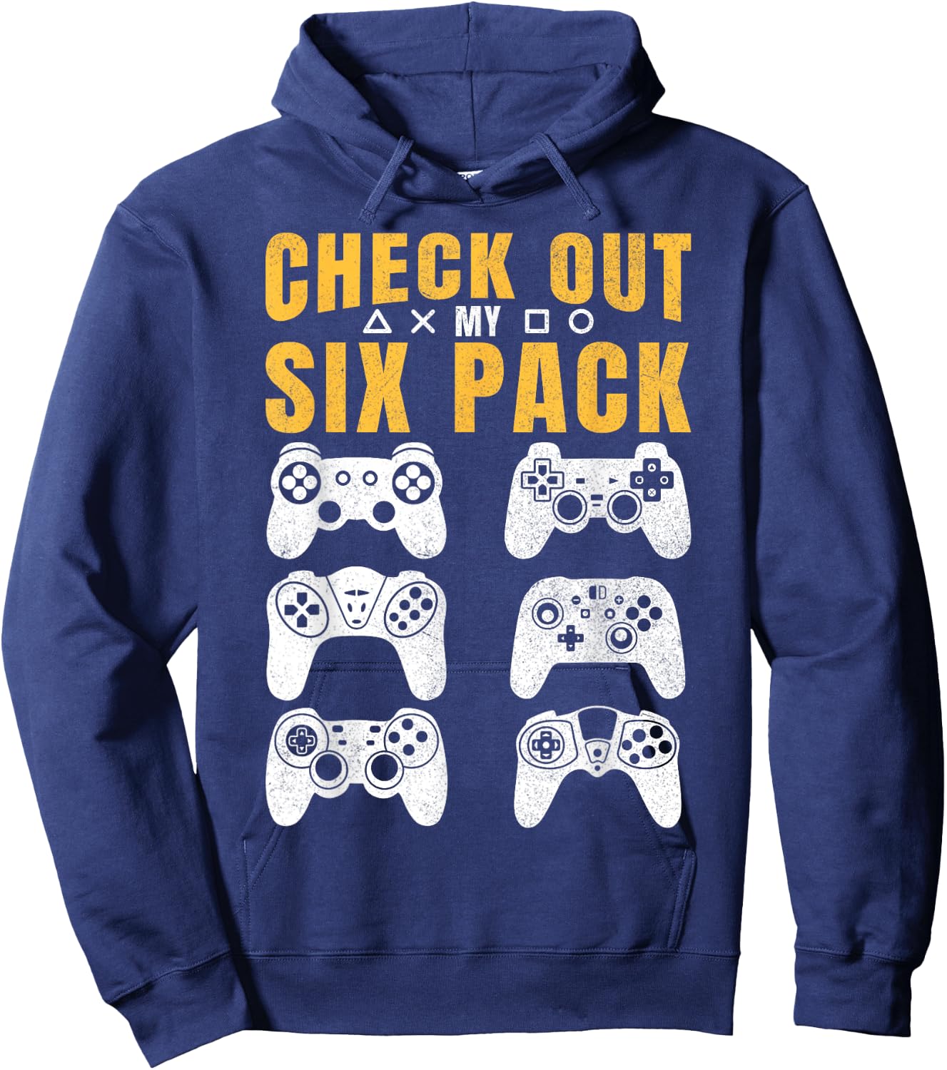 Check Out My 6 Six Pack Gamer Video Game Lover Hoodie - Hoodie | Navy