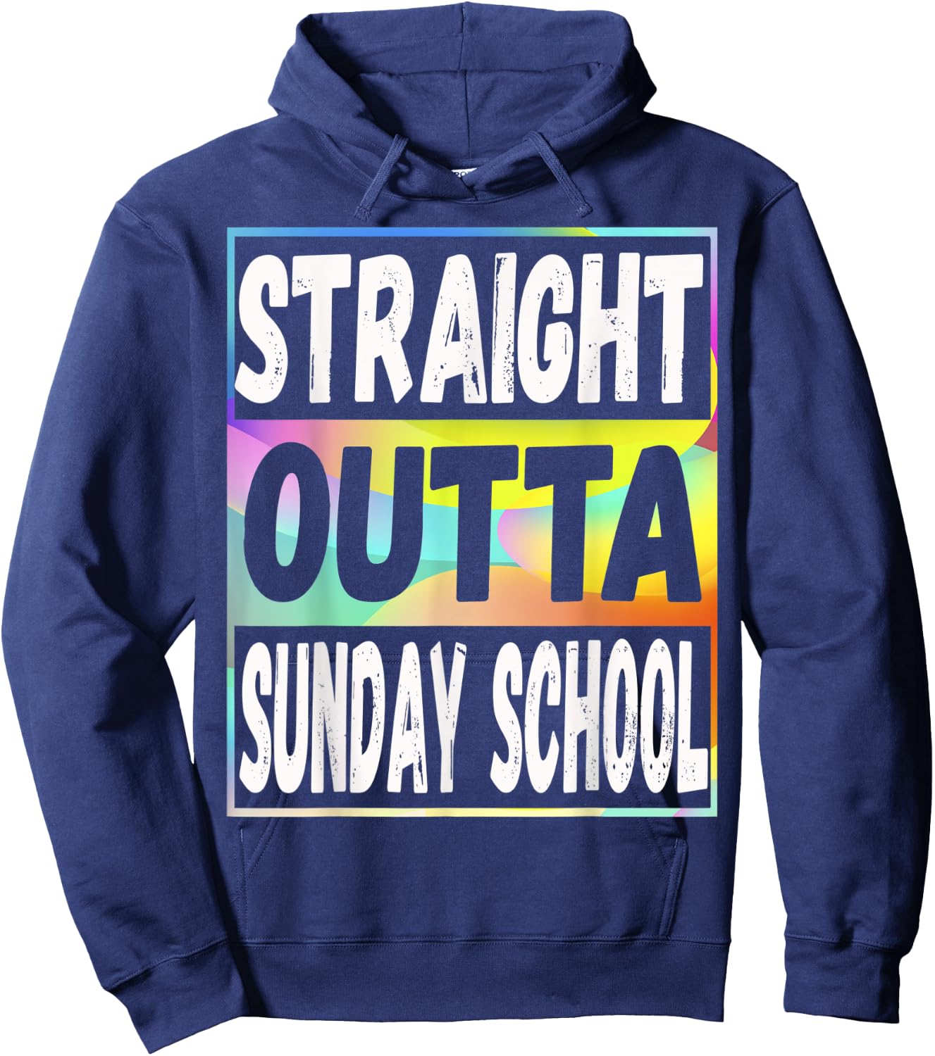 Straight Outta Sunday School Graduation Gifts Hoodie - Hoodie | Navy