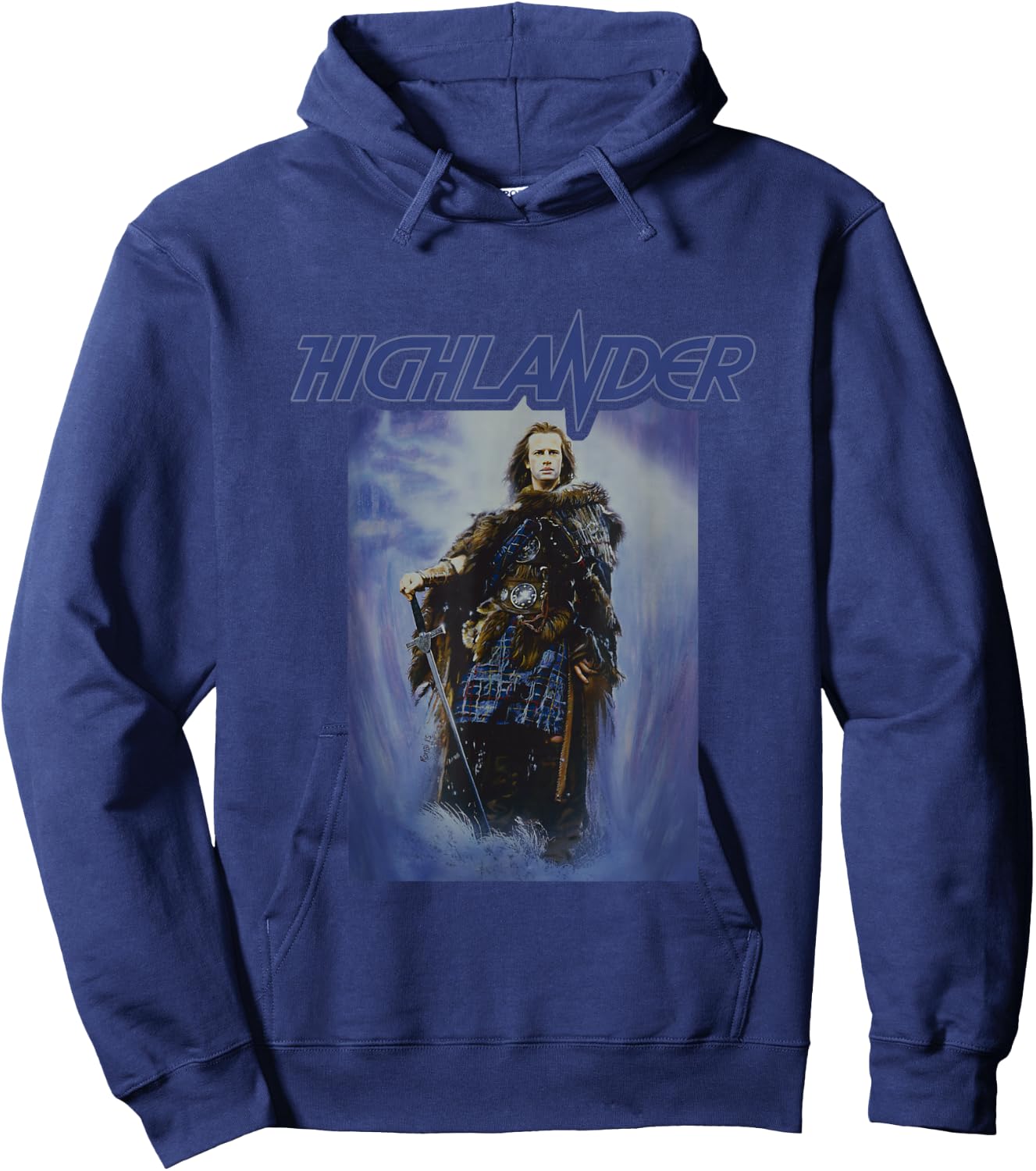 Highlander 1986 Theatrical Poster Hoodie - Hoodie | Navy