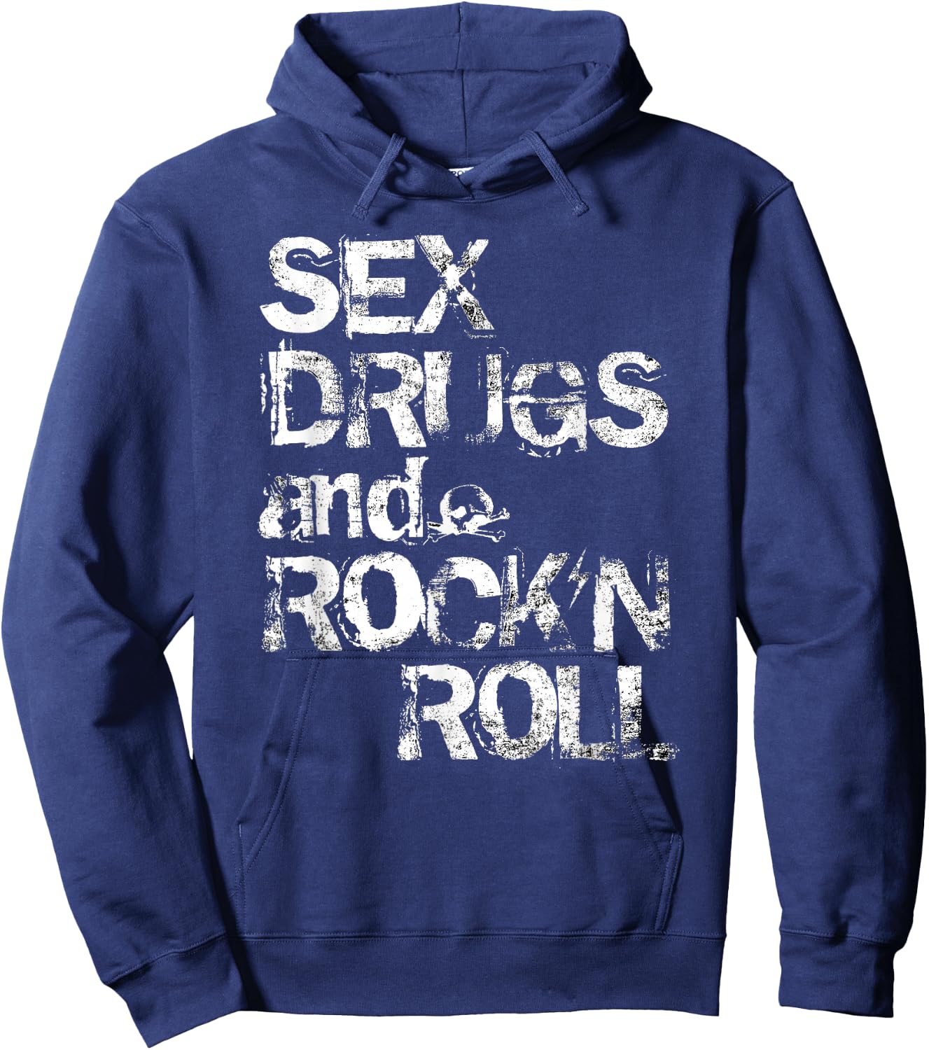 Sex Drugs and Rock'n Roll Hoodie - Hoodie | Navy