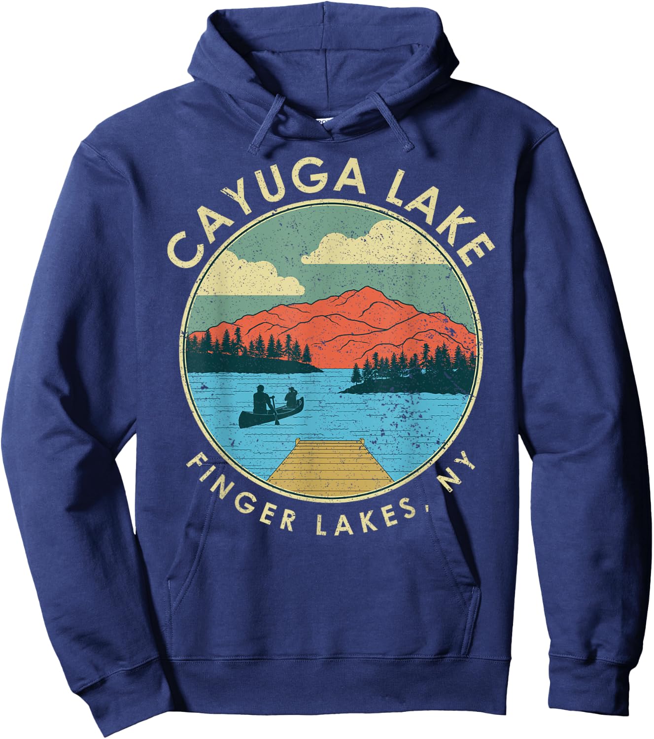 Cayuga Lake Finger Lakes NY New York Hoodie - Hoodie | Navy
