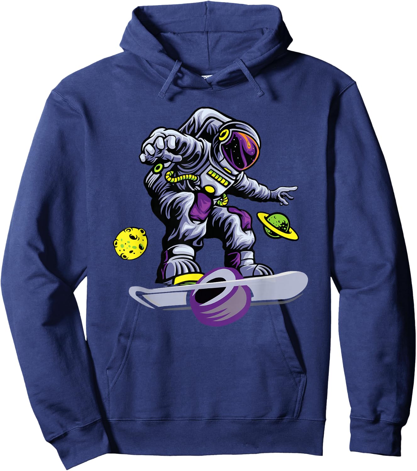 Skating Astronaut on onewheel Skateboard Hoodie - Hoodie | Navy