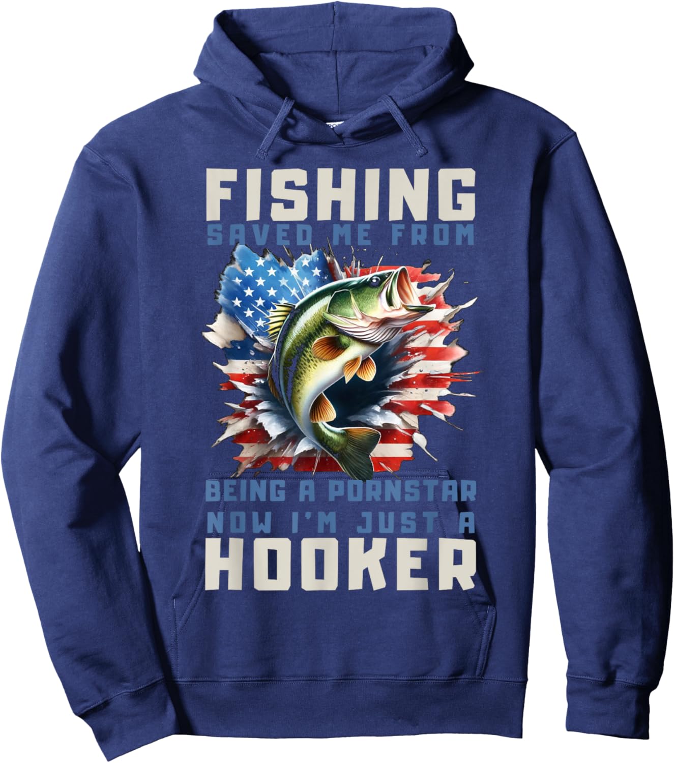 Fishing Saved Me From Becoming A Port Star Hoodie - Hoodie | Navy