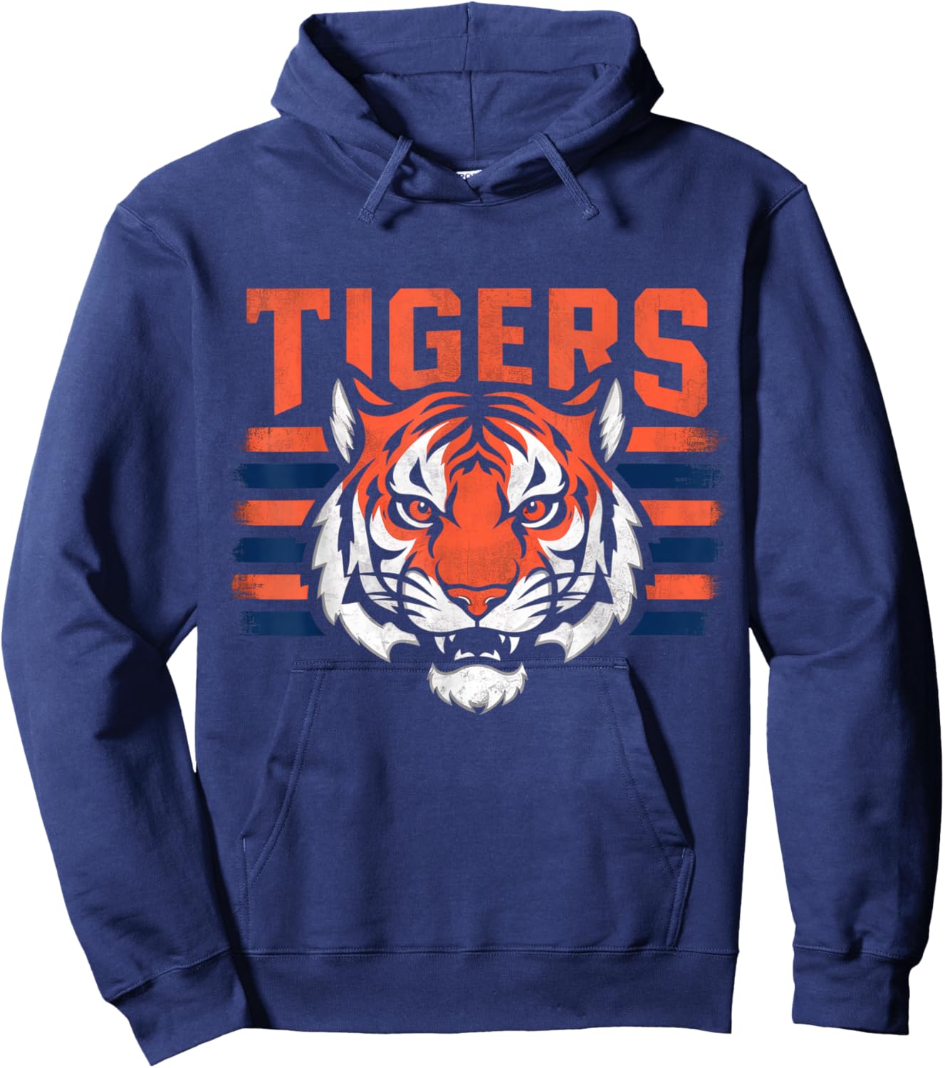 Vintage Tigers Throwback Retro Hoodie - Hoodie | Navy