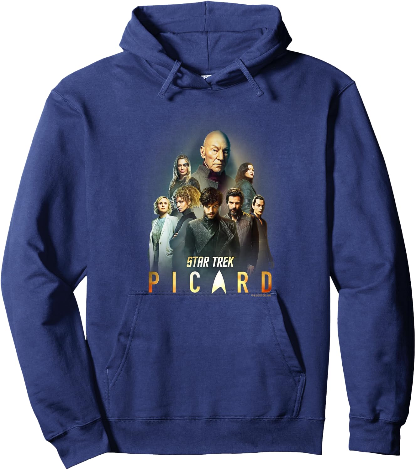 Star Trek: Picard Cast Collage Logo Hoodie - Hoodie | Navy