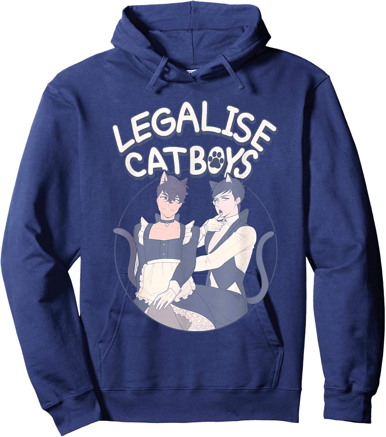 Funny Legalise Catboys Apparel Hoodie - Hoodie | Navy