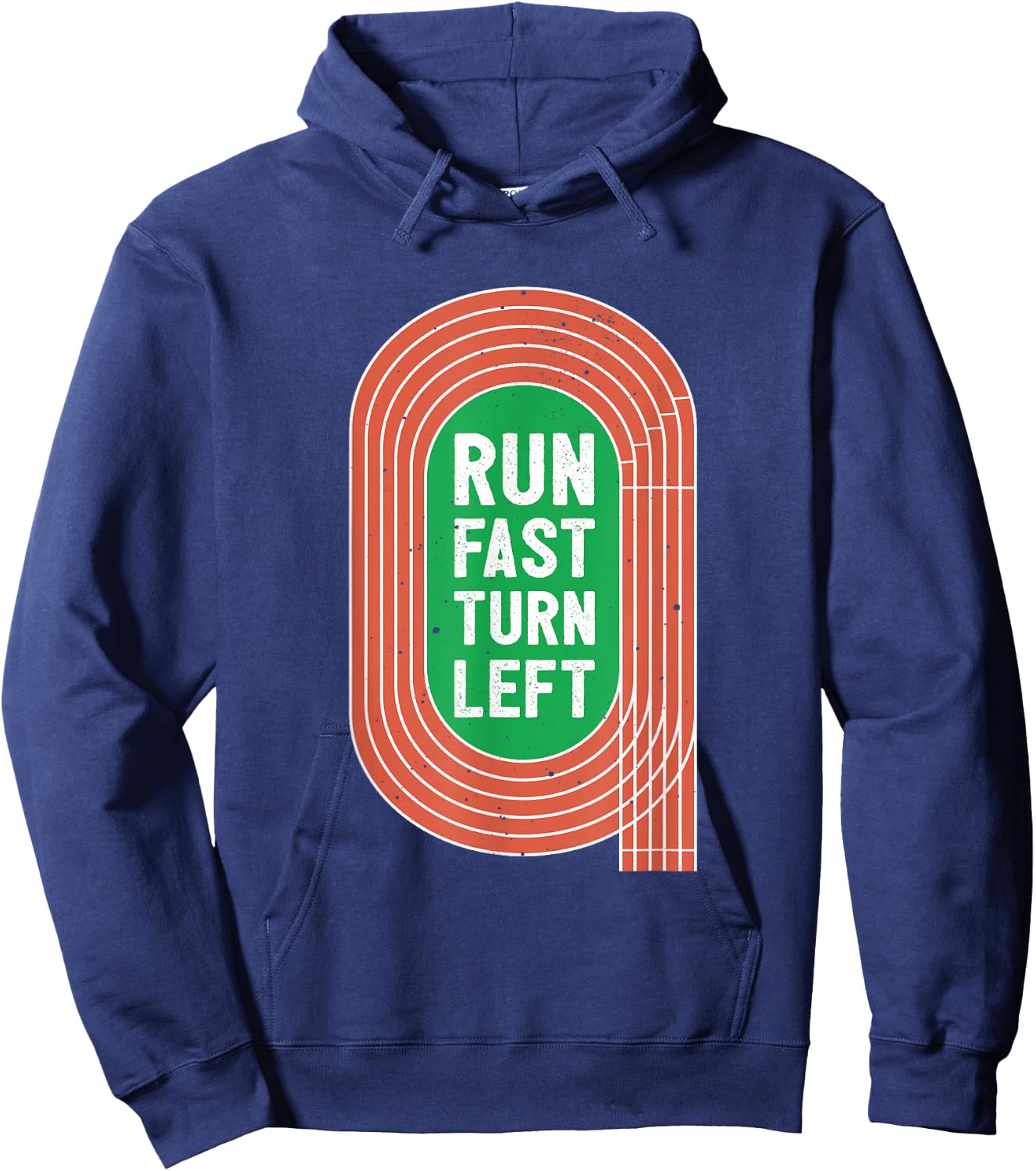 Track - Run Fast Turn Left Hoodie - Hoodie | Navy
