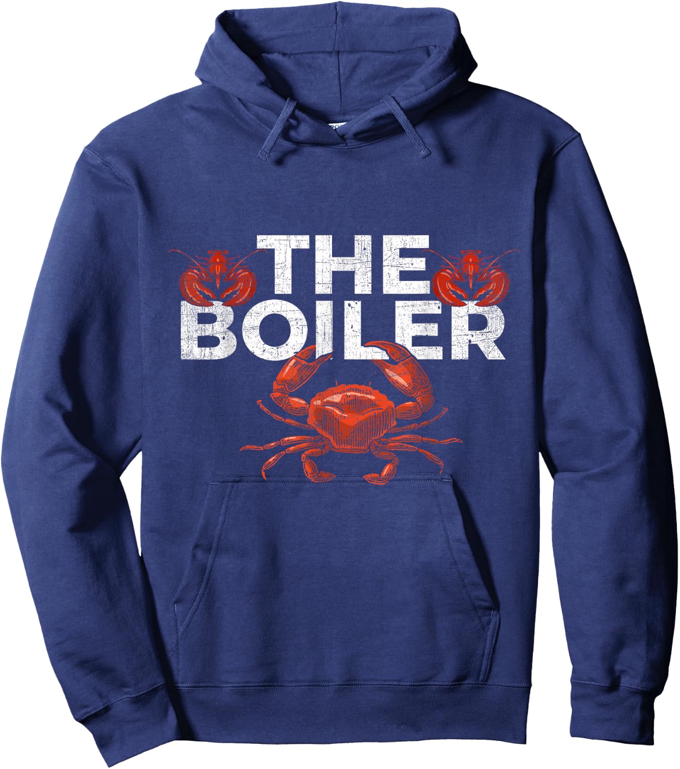 The Boiler - Funny Crab & Lobster Boil Chef Hoodie - Hoodie | Navy
