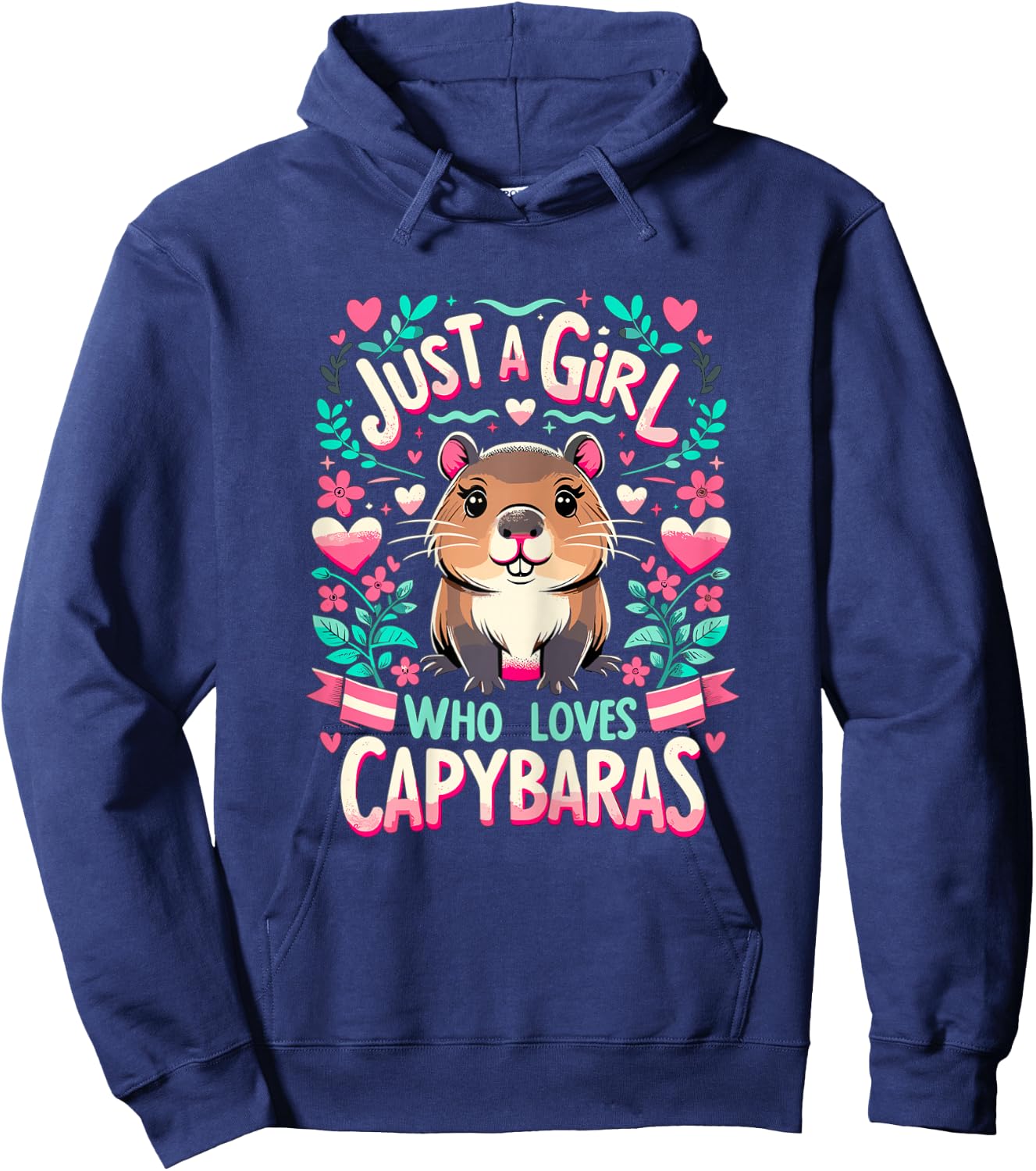 Capybara Just a Girl who loves Capybaras Hoodie - Hoodie | Navy