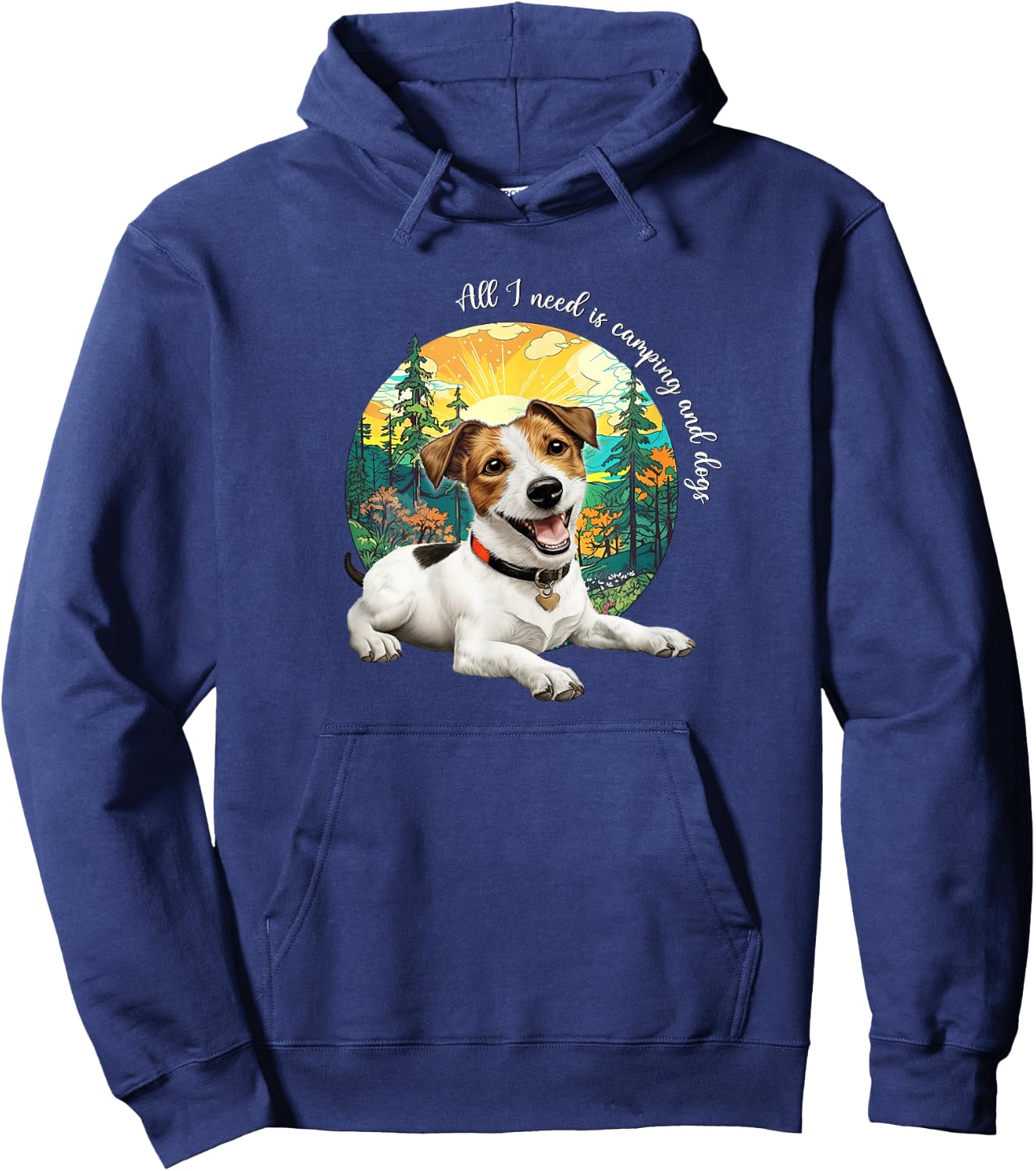 JRT Dog Lover Nature Camping Jack Russell Lover Hoodie - Hoodie | Navy