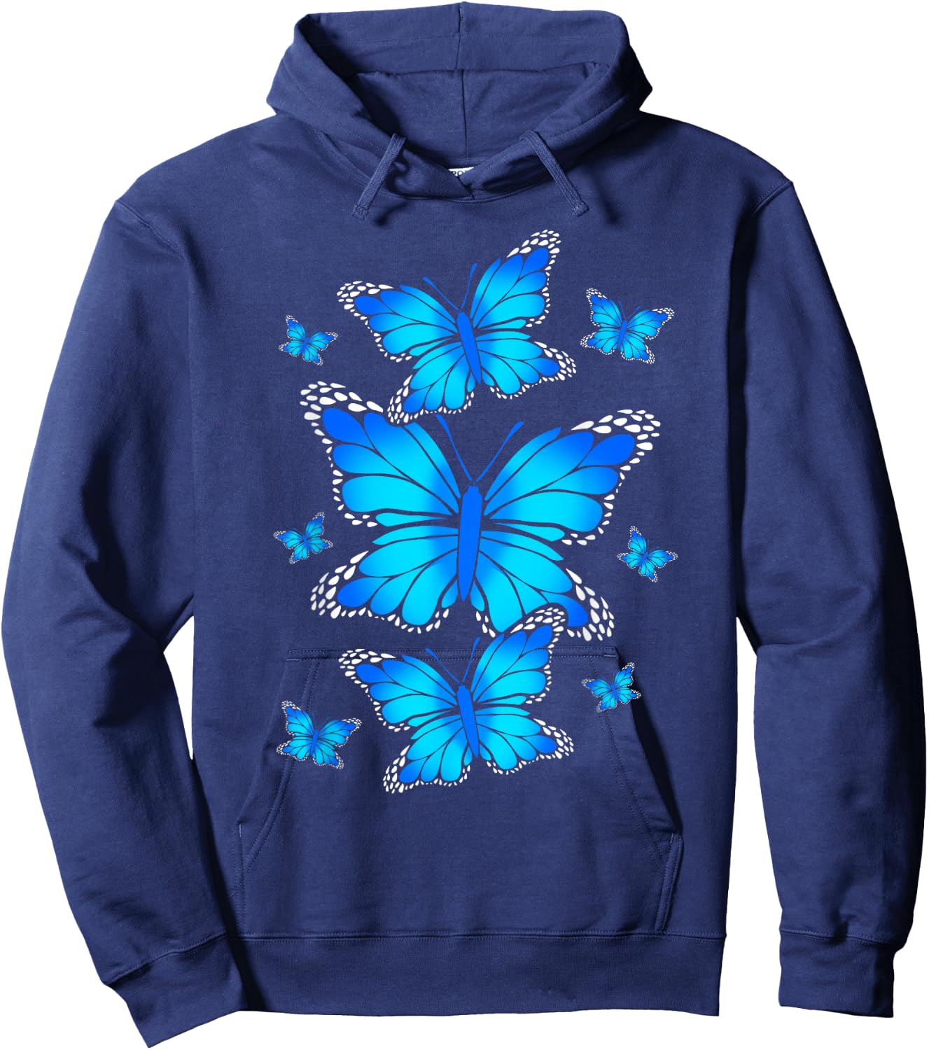 Blue Morpho Butterfly Hoodie - Hoodie | Navy