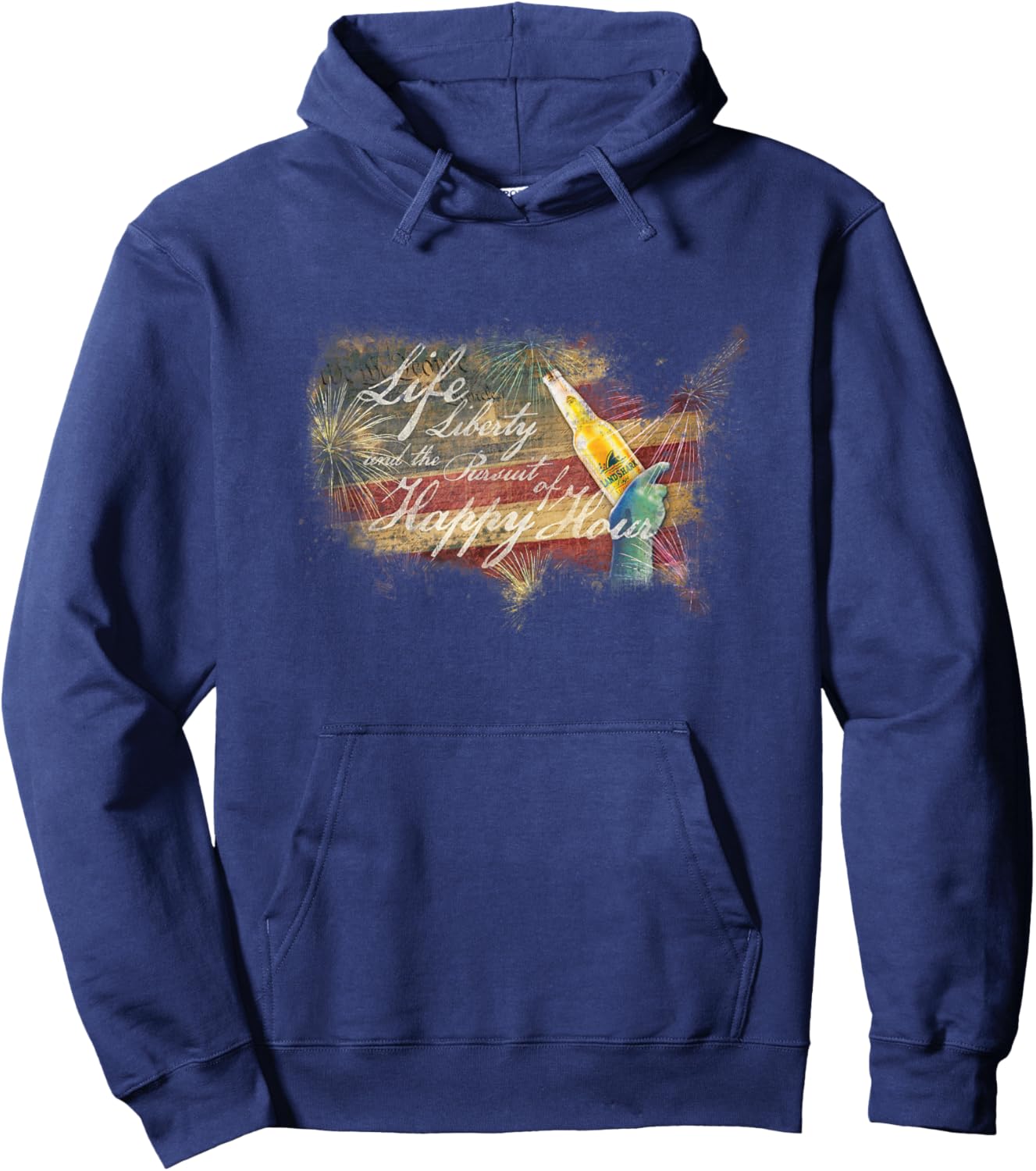 Life, Liberty, and the Pursuit of Happy Hour Hoodie - Hoodie | Navy