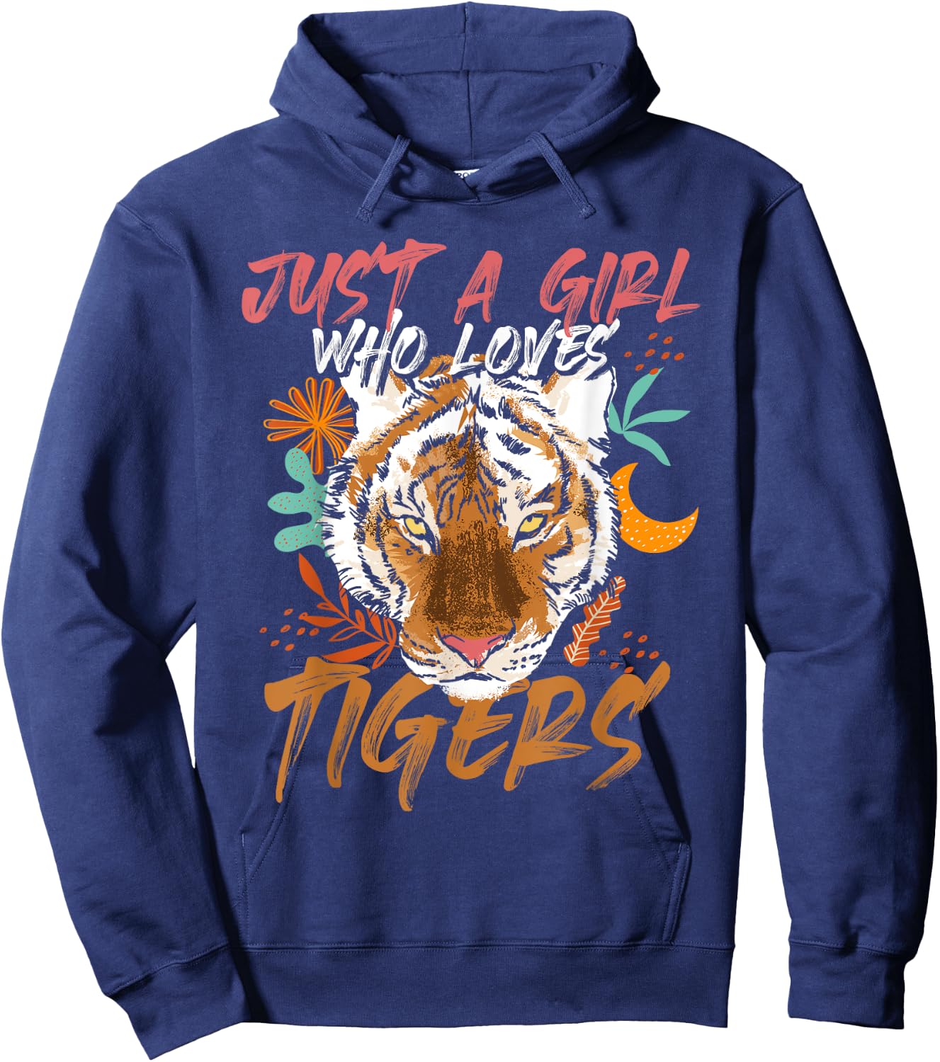 Just A Girl Who Loves Tigers Tiger Hoodie - Hoodie | Navy
