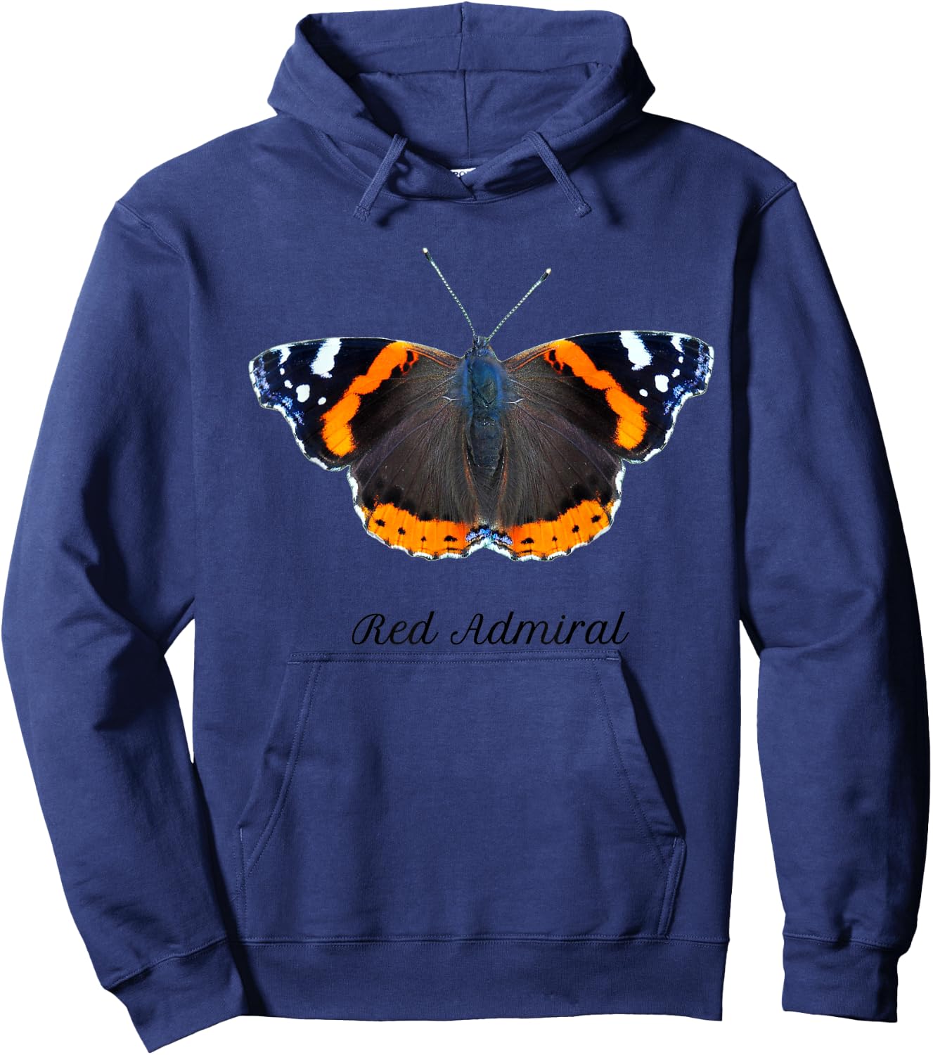 Red Admiral Butterfly Hoodie - Hoodie | Navy