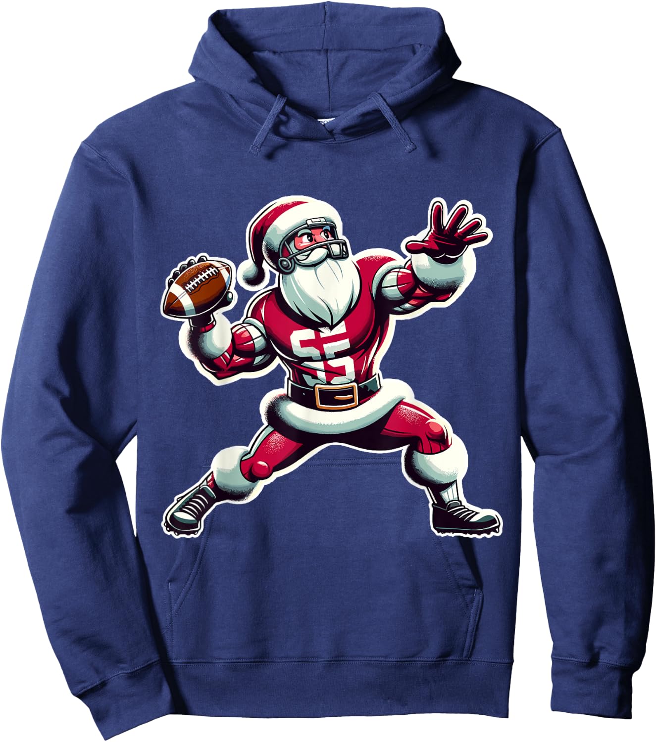 Christmas American Football Player Xmas Boys PJ Hoodie - Hoodie | Navy