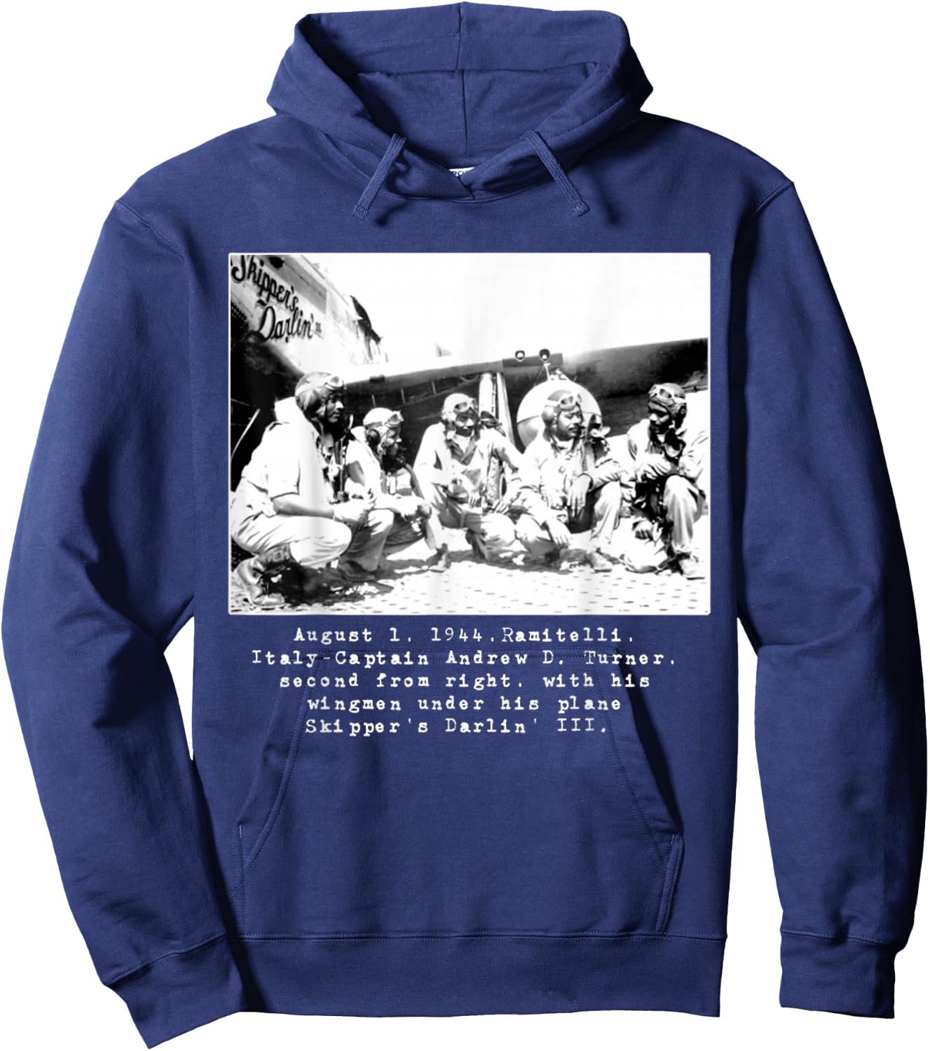 Tuskegee Historic Air Men Hoodie - Hoodie | Navy