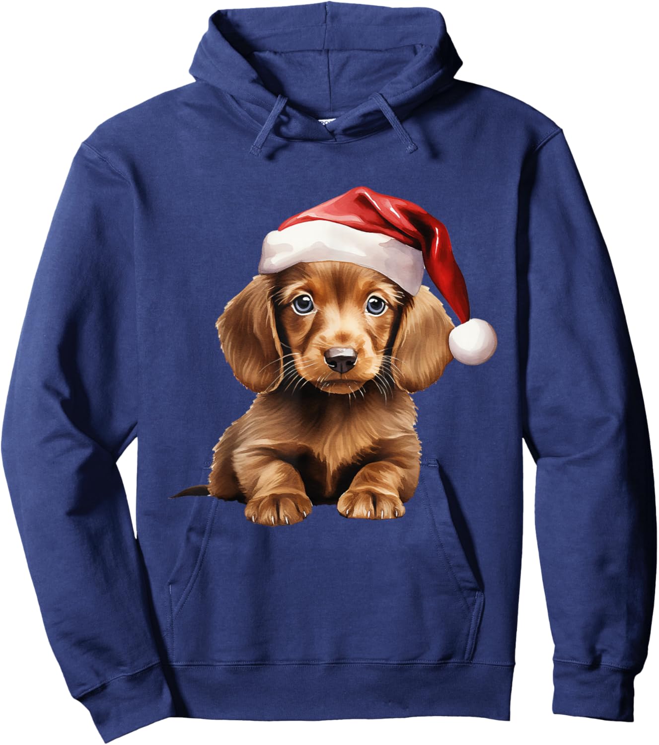 Christmas Winter Wiener & Dachshund Hoodie - Hoodie | Navy