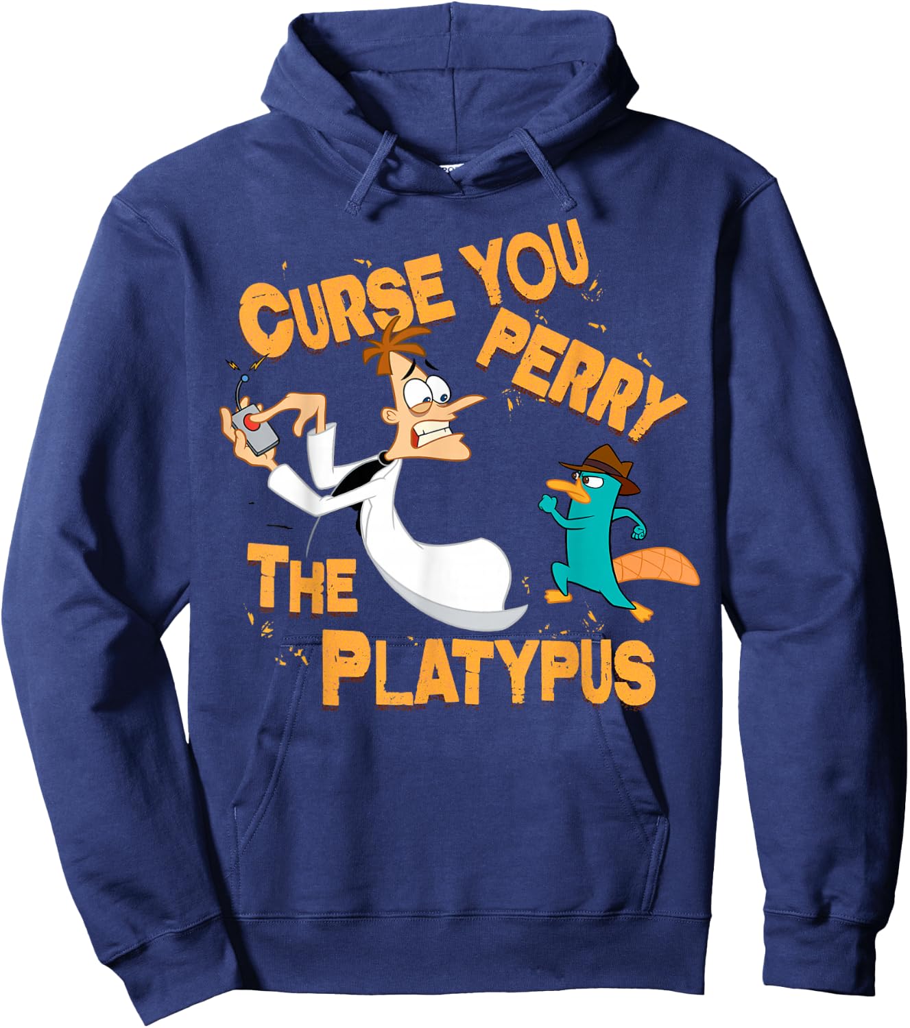 Disney Phineas and Ferb Curse You Small Hoodie - Hoodie | Navy