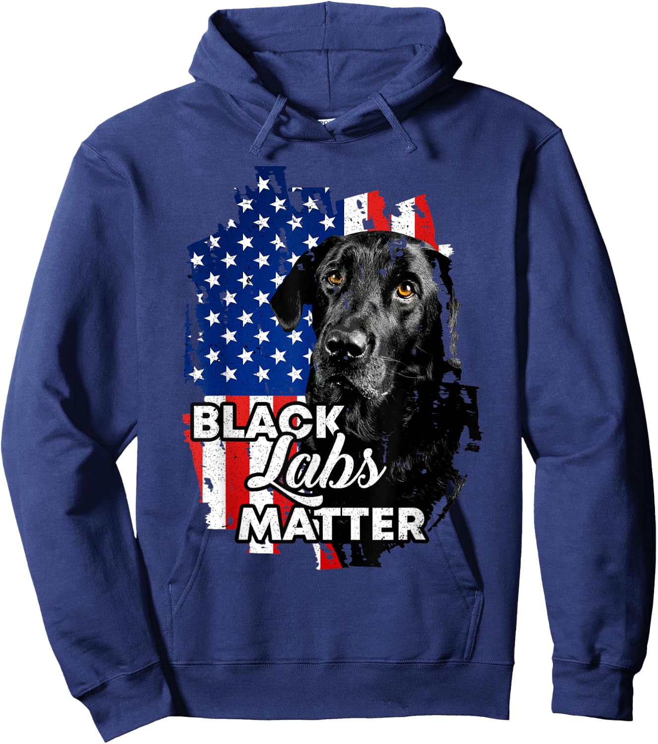 Black Labs Matter Labrador Retriever Hoodie - Hoodie | Navy