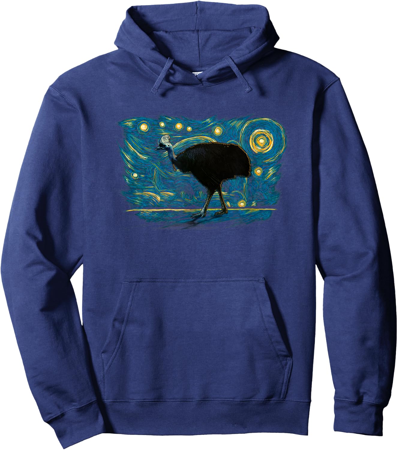 Retro Vintage Style Cassowary Hoodie - Hoodie | Navy