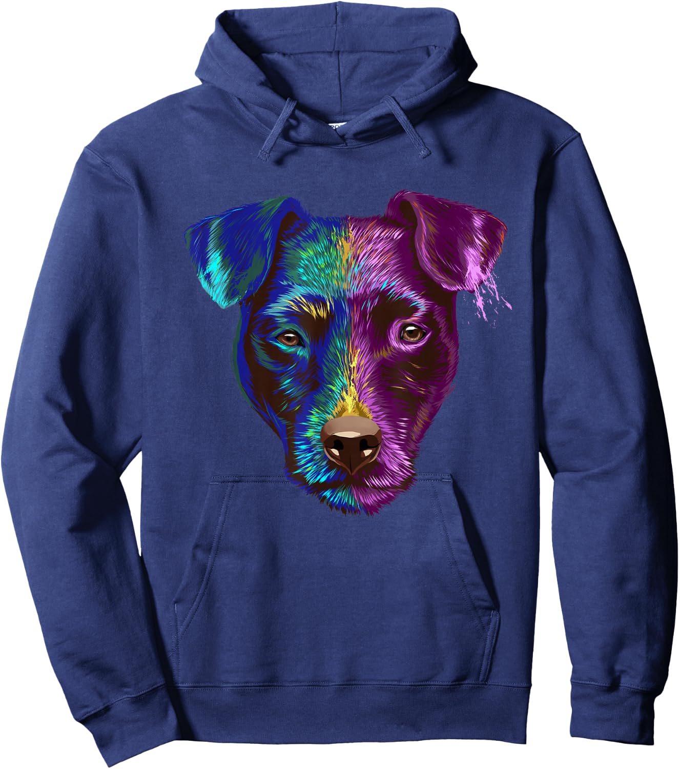 Colourful Dog Patterdale Terrier Men Women Kids Hoodie - Hoodie | Navy
