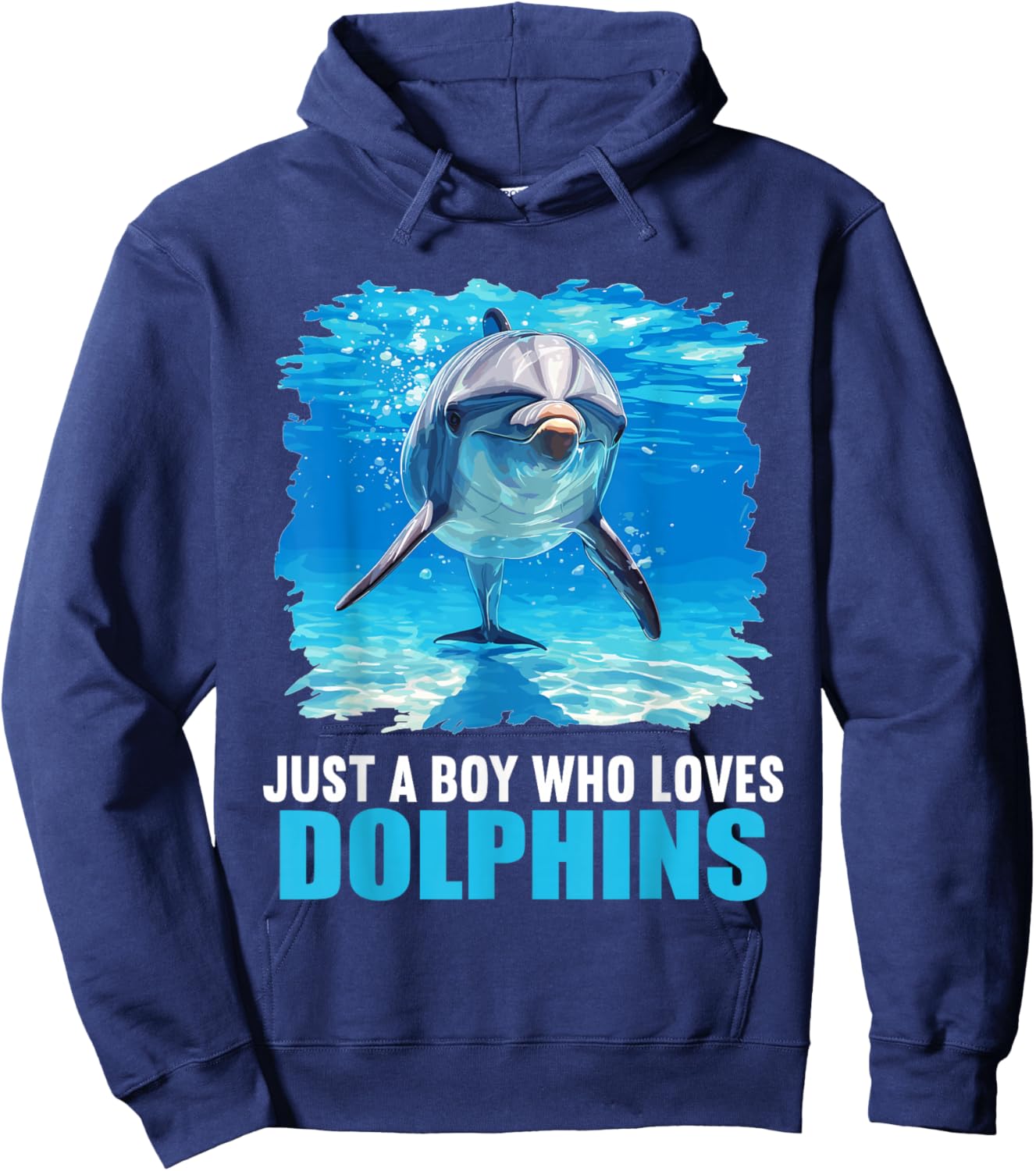 Just a Boy who loves Dolphins Dolphin Hoodie - Hoodie | Navy