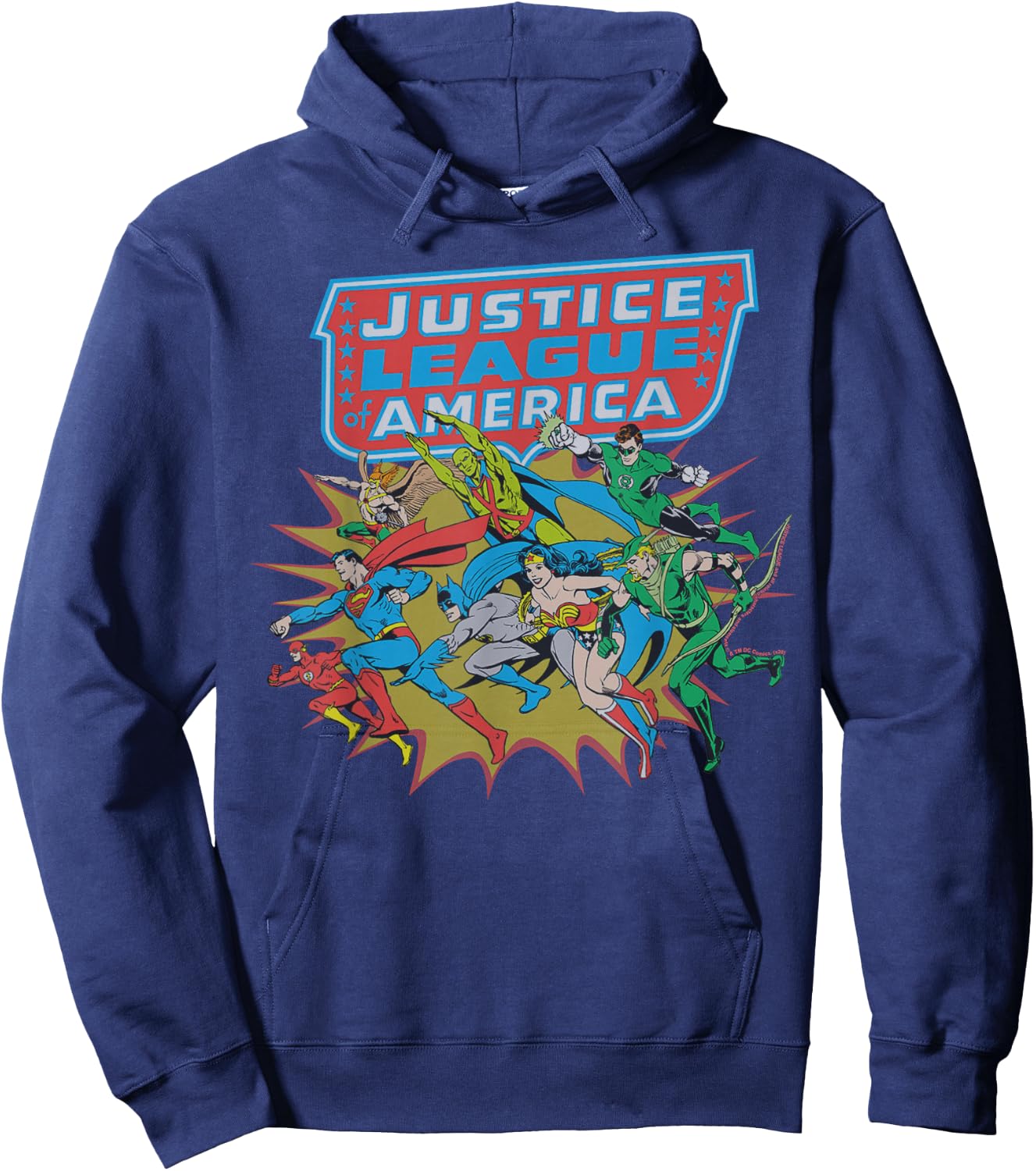 DC Comics Justice League Of America Hero Run Hoodie - Hoodie | Navy