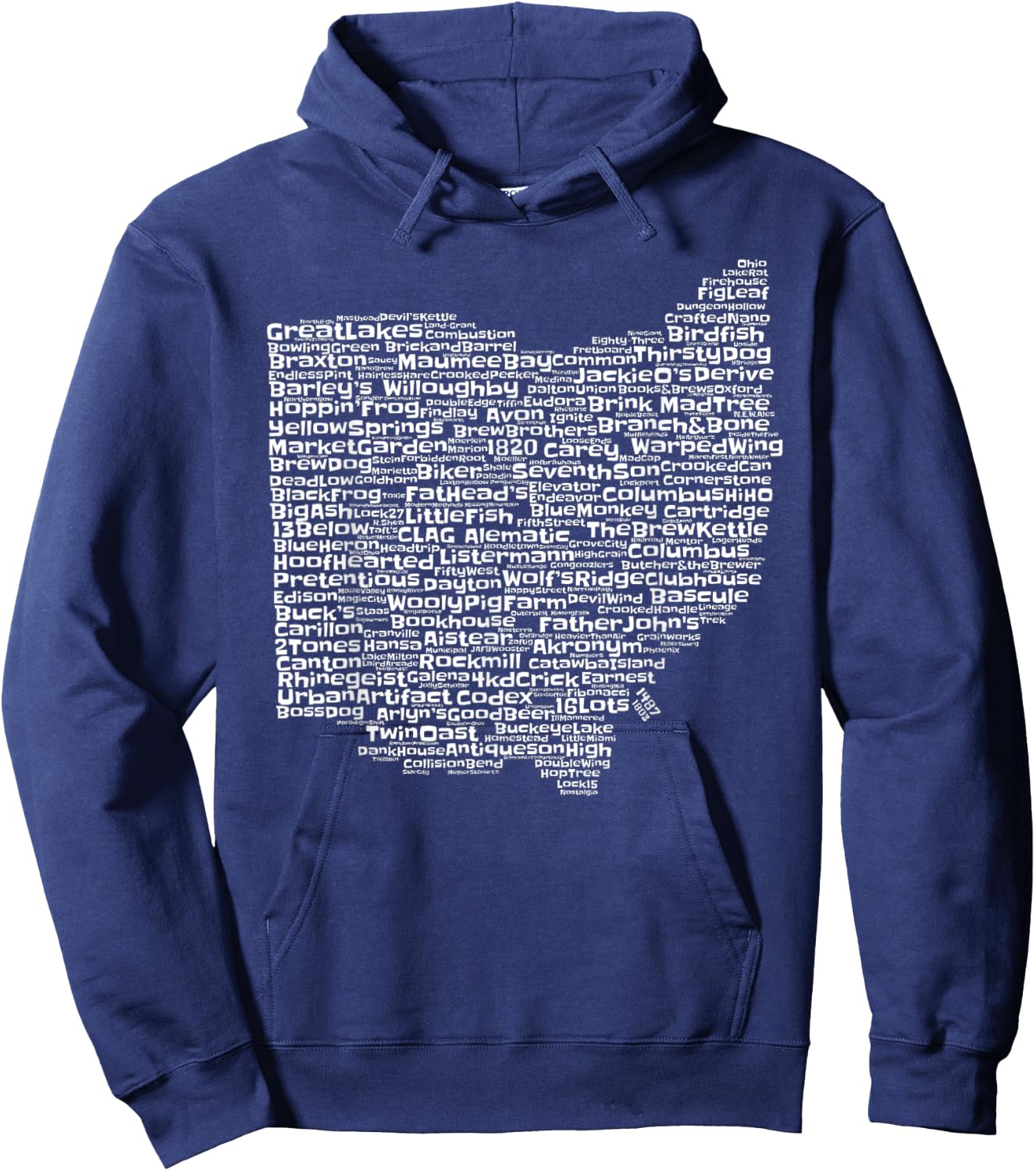 Drink Local Ohio Breweries Hoodie - Hoodie | Navy
