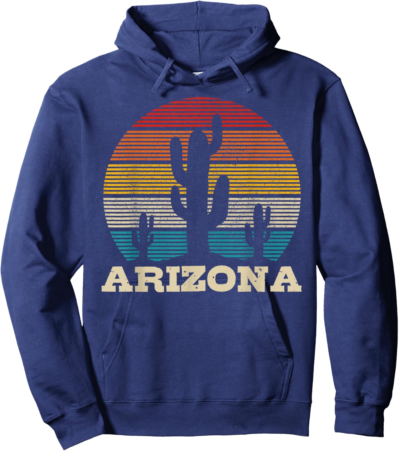 Arizona Cactus Vintage Souvenir Hoodie - Hoodie | Navy
