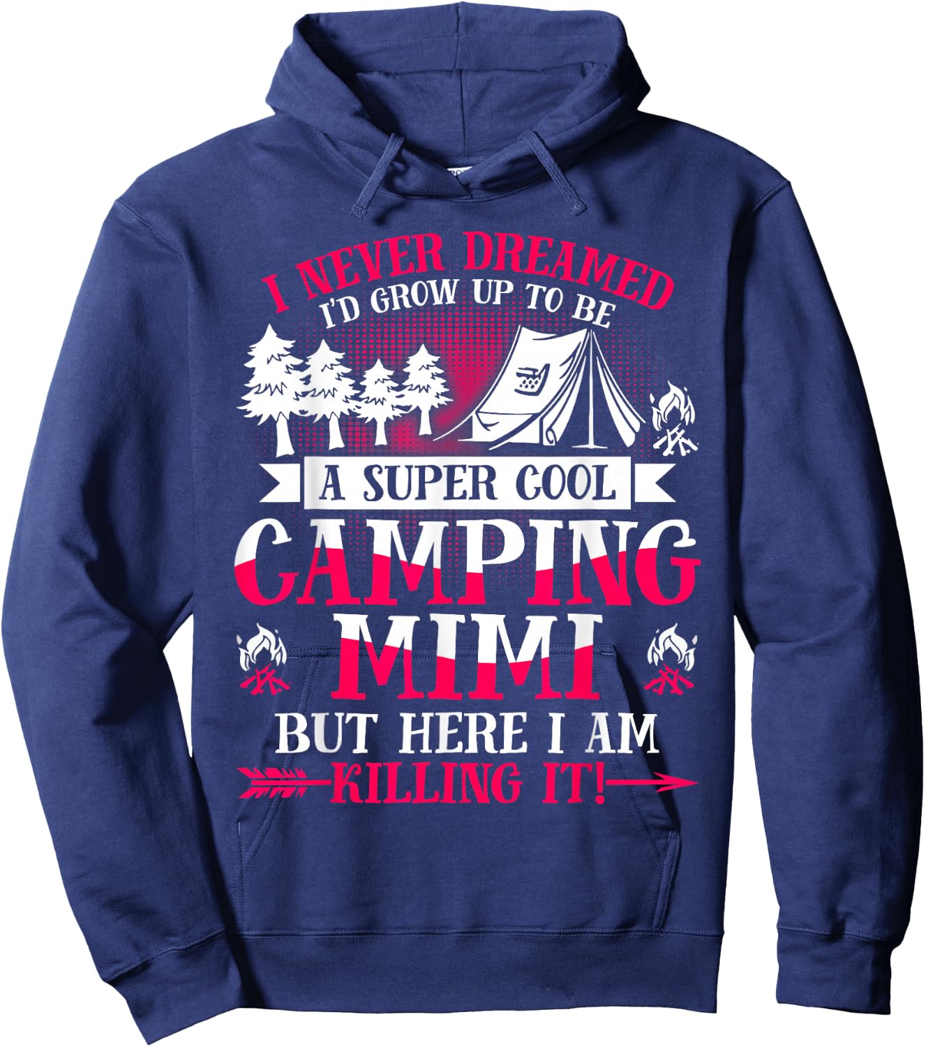 Camping Mimi Supper Cool Mimi Summer Holiday Hoodie - Hoodie | Navy