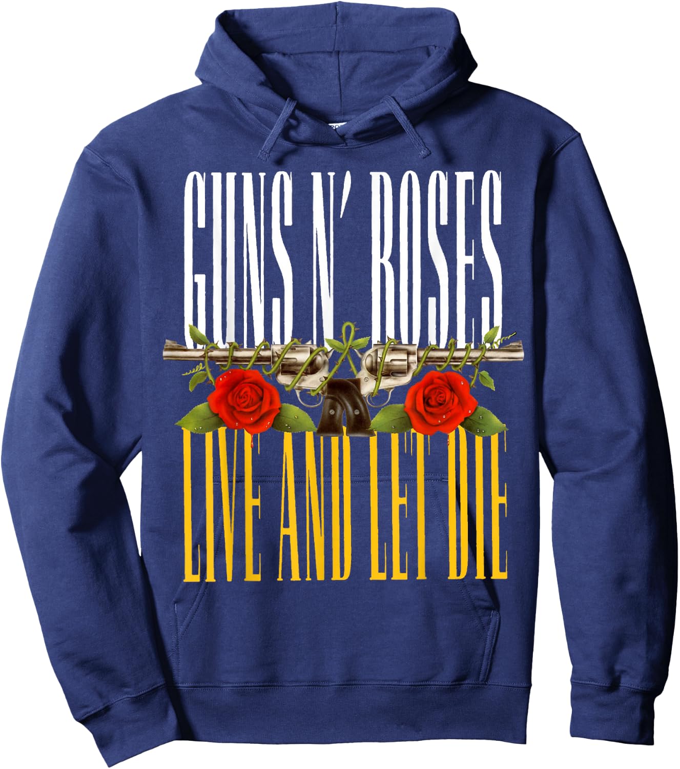 Official Guns N' Roses Live and Let Die Hoodie - Hoodie | Navy