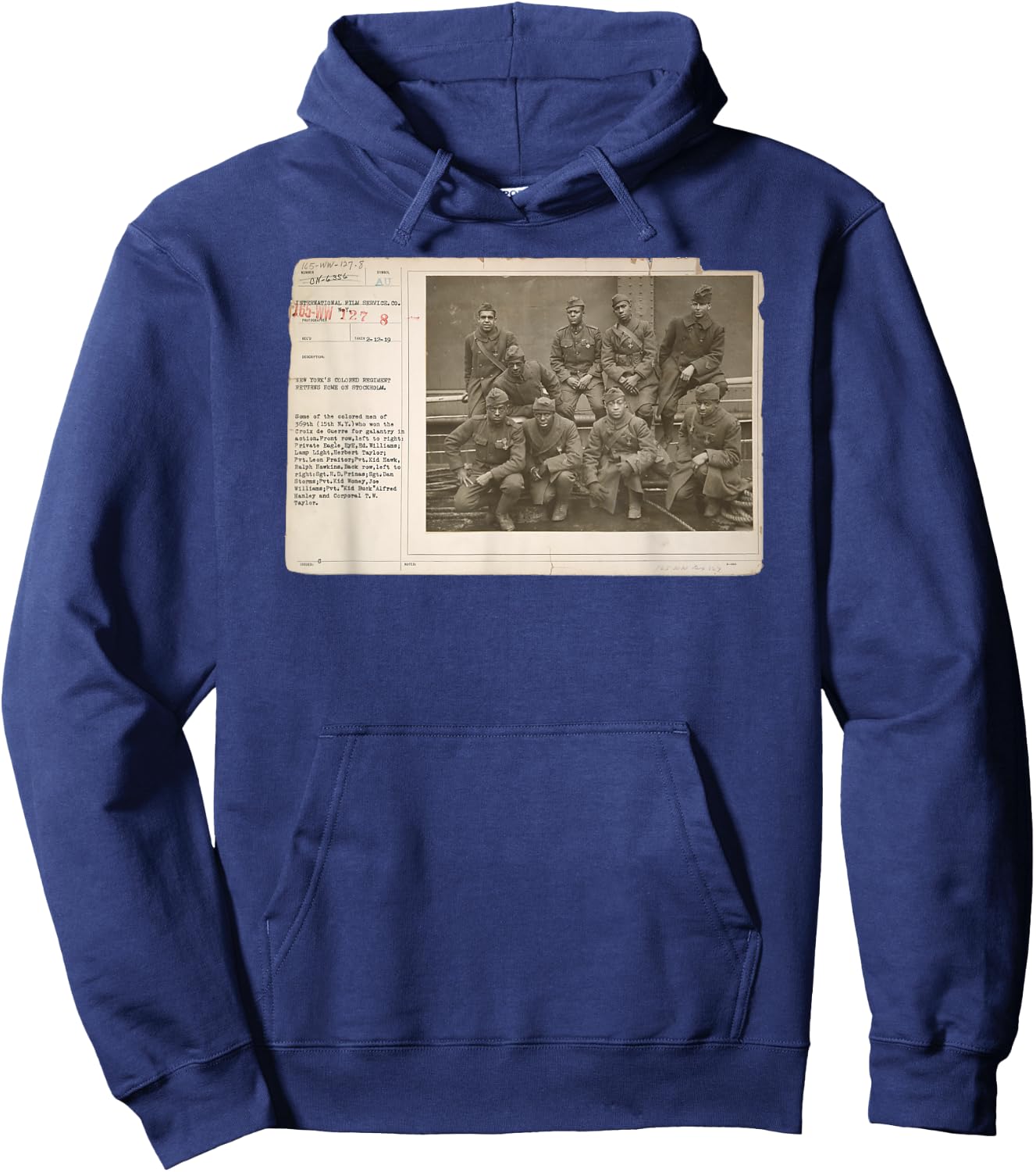 Black History Harlem Hellfighters Hoodie - Hoodie | Navy