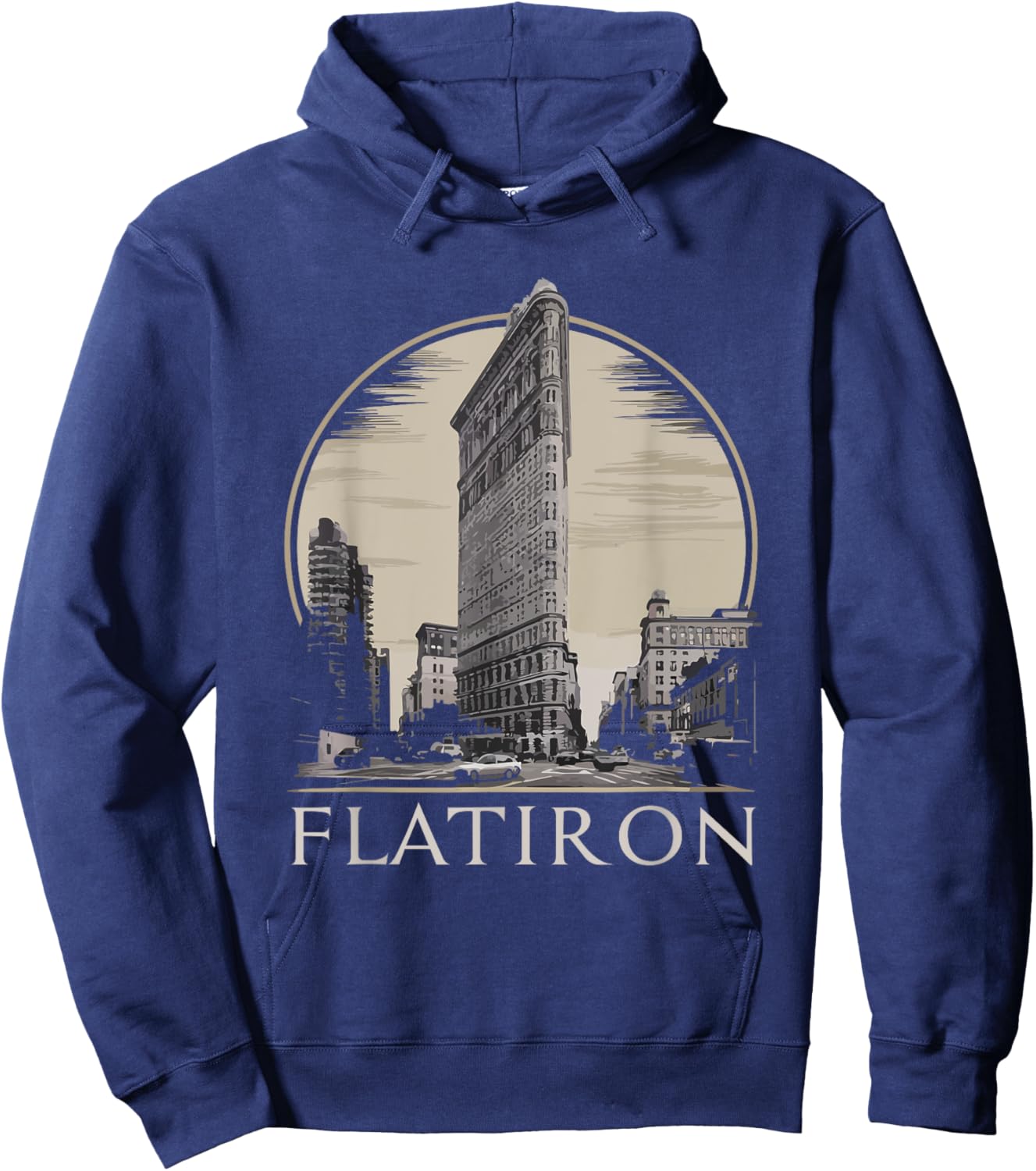 Vintage NYC Flatiron Building Hoodie - Hoodie | Navy