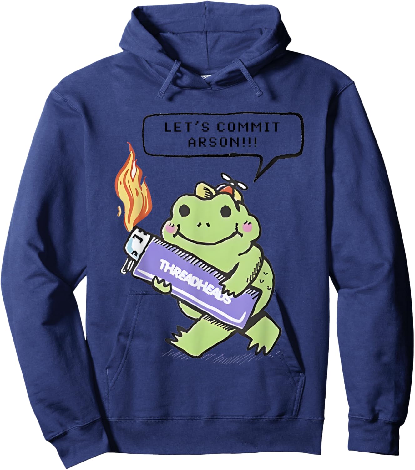 Let’s Commit Arson Frog Hoodie - Hoodie | Navy