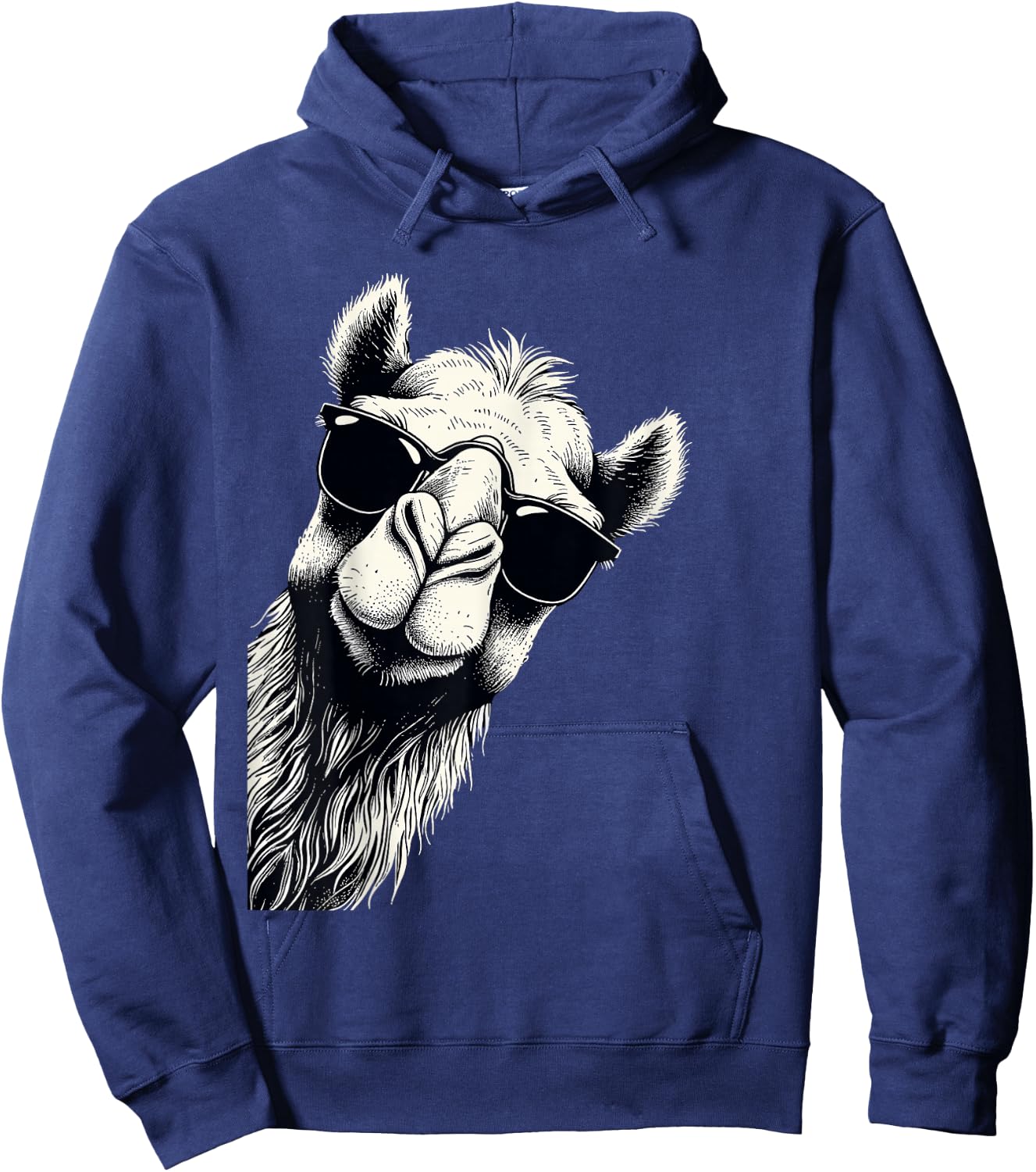 Funny Camel Wearing Sunglasses for Camel Lovers Hoodie - Hoodie | Navy