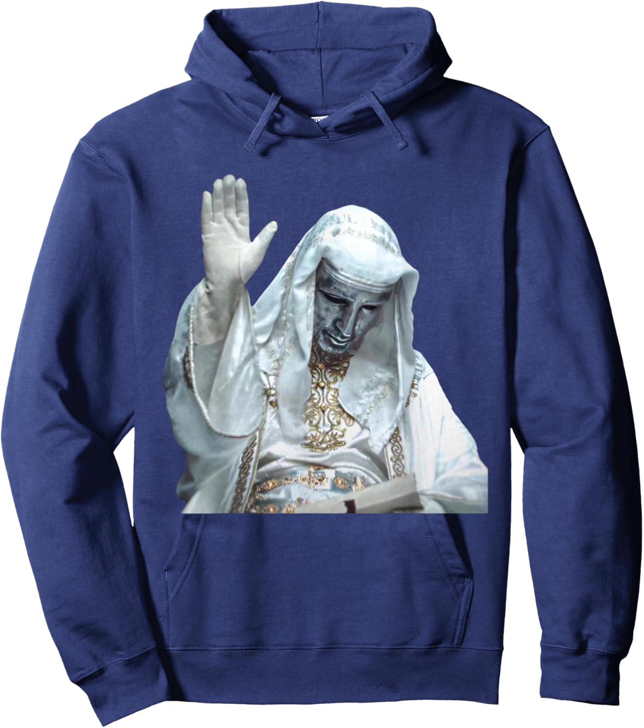 Silver Mask King Baldwin Meme Hoodie - Hoodie | Navy