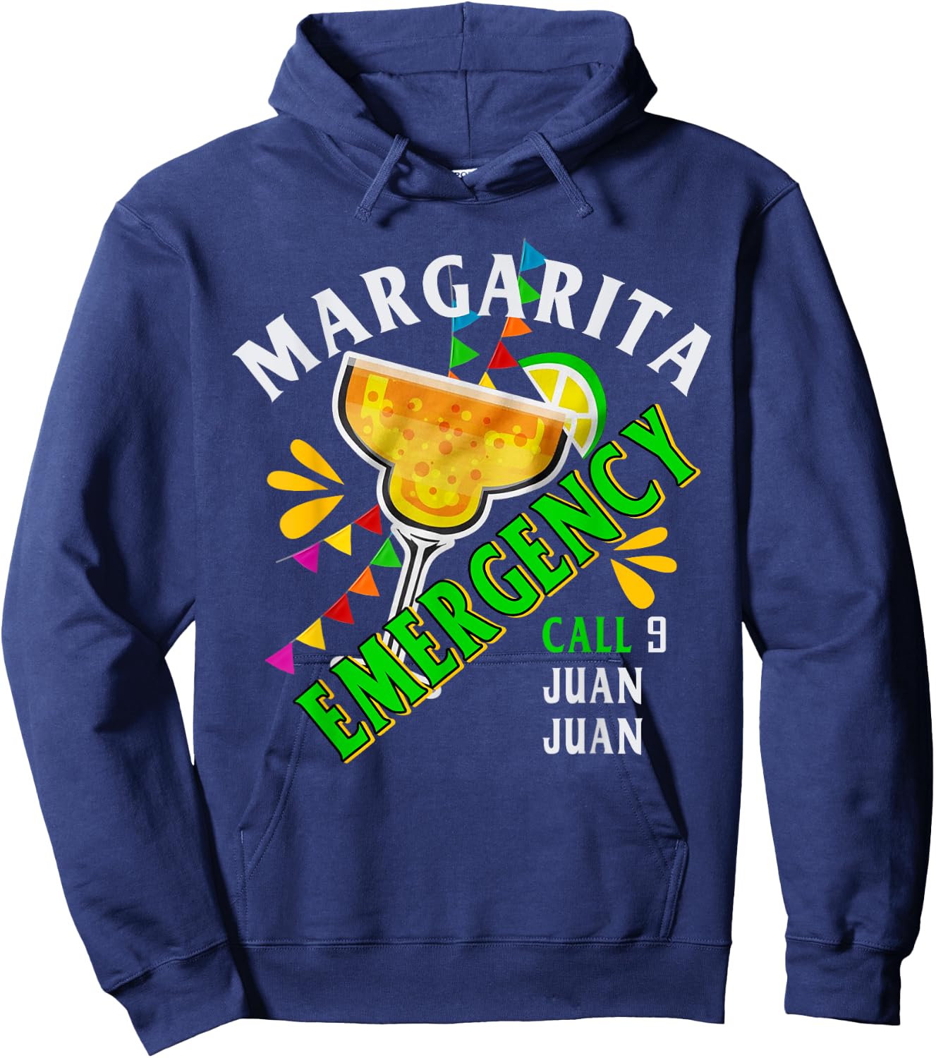 Margarita Emergency Call 9 Juan Juan Hoodie - Hoodie | Navy