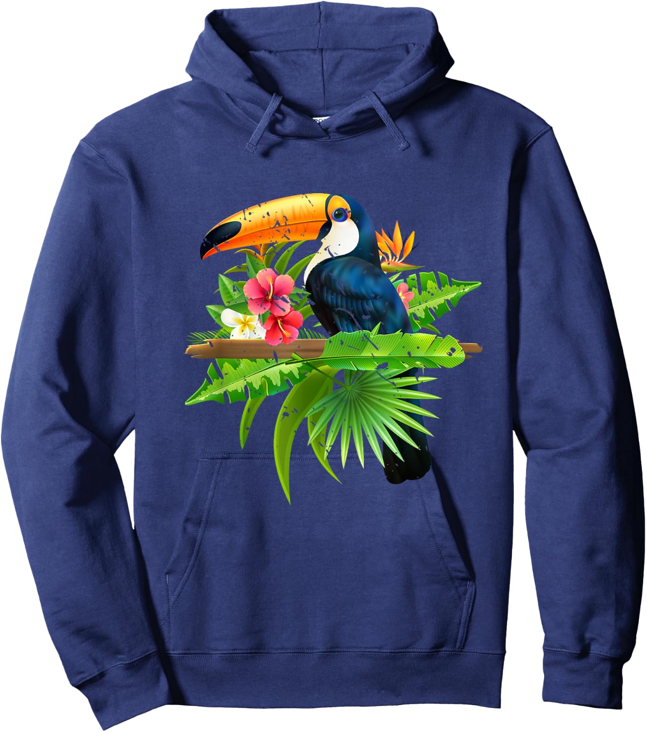 Tropical Birds Exotic Summer Animal Toucan Hoodie - Hoodie | Navy