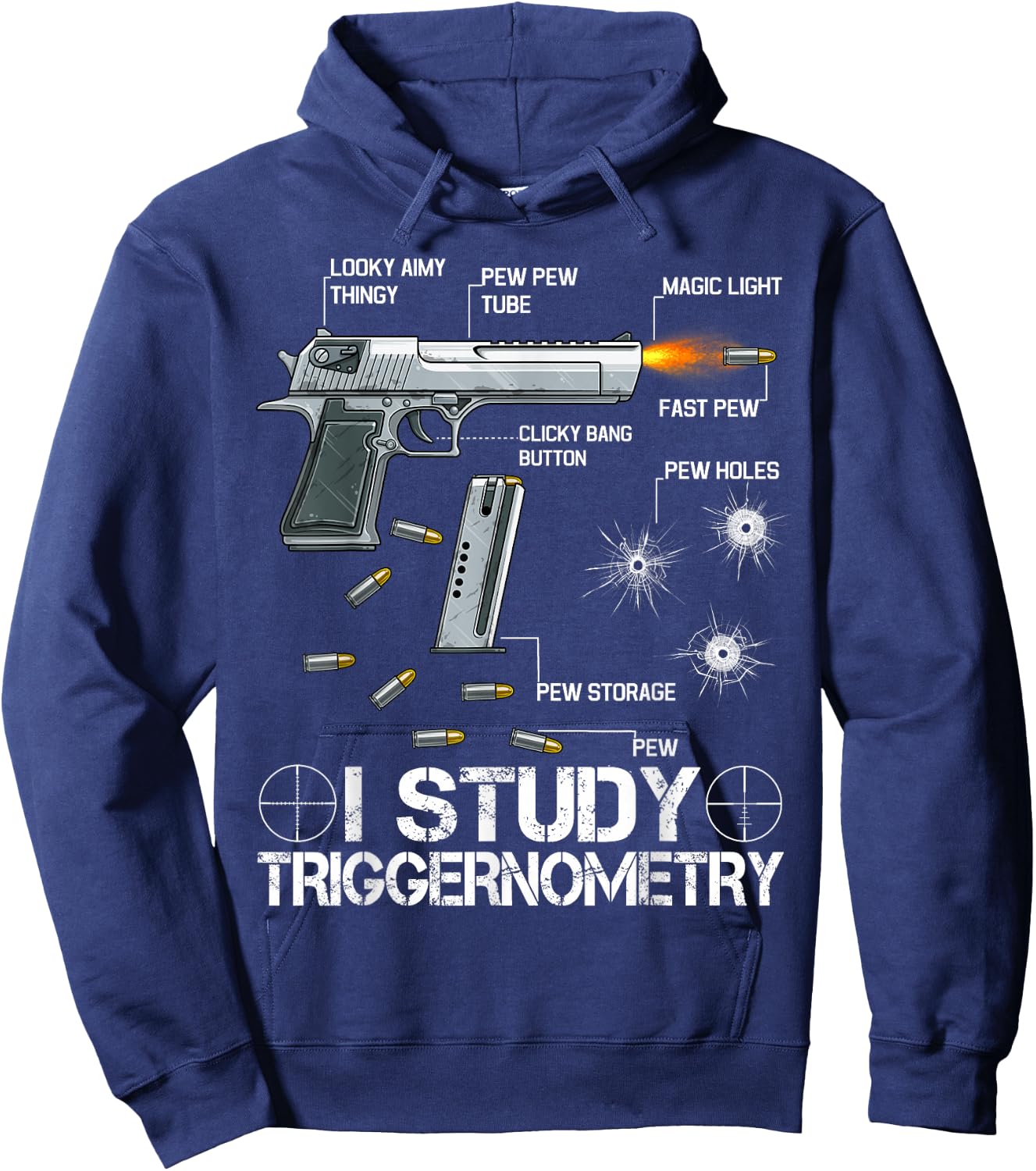 I Study Triggernometry - Ammo Gun Lovers Hoodie - Hoodie | Navy