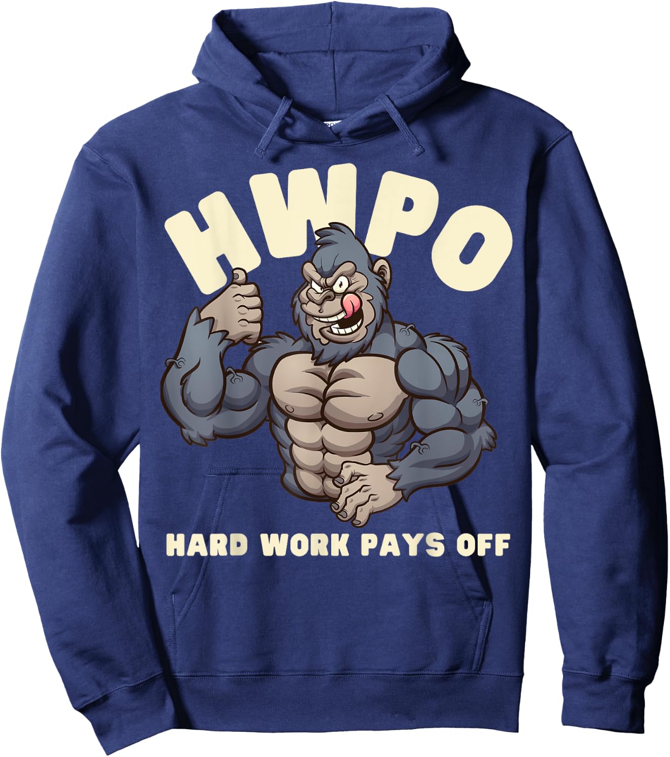 HWPO Hard Work Pays Off Gorilla Hoodie - Hoodie | Navy